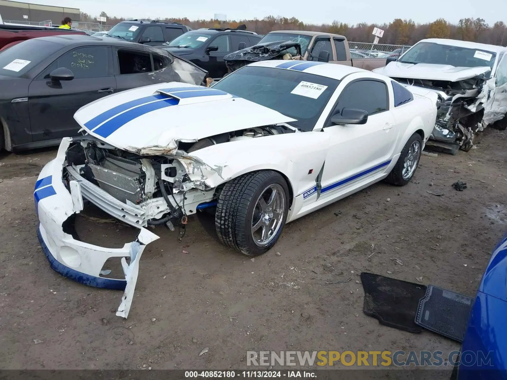 2 fotografías del automóvil dañado 1ZVFT82H565134143 FORD MUSTANG 2006