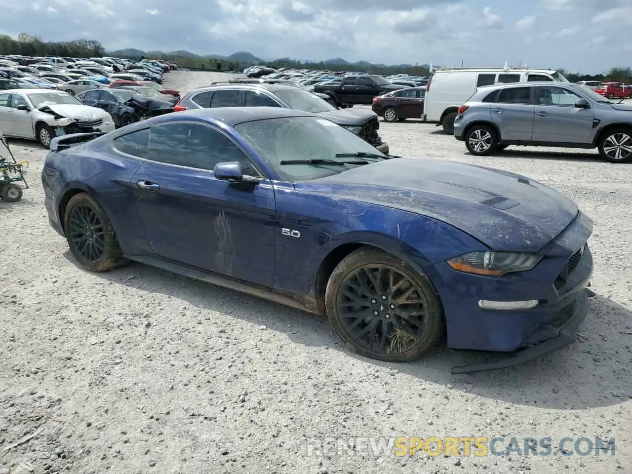 4 fotografías del automóvil dañado 1FA6P8CF2K5201110 FORD MUSTANG 2019