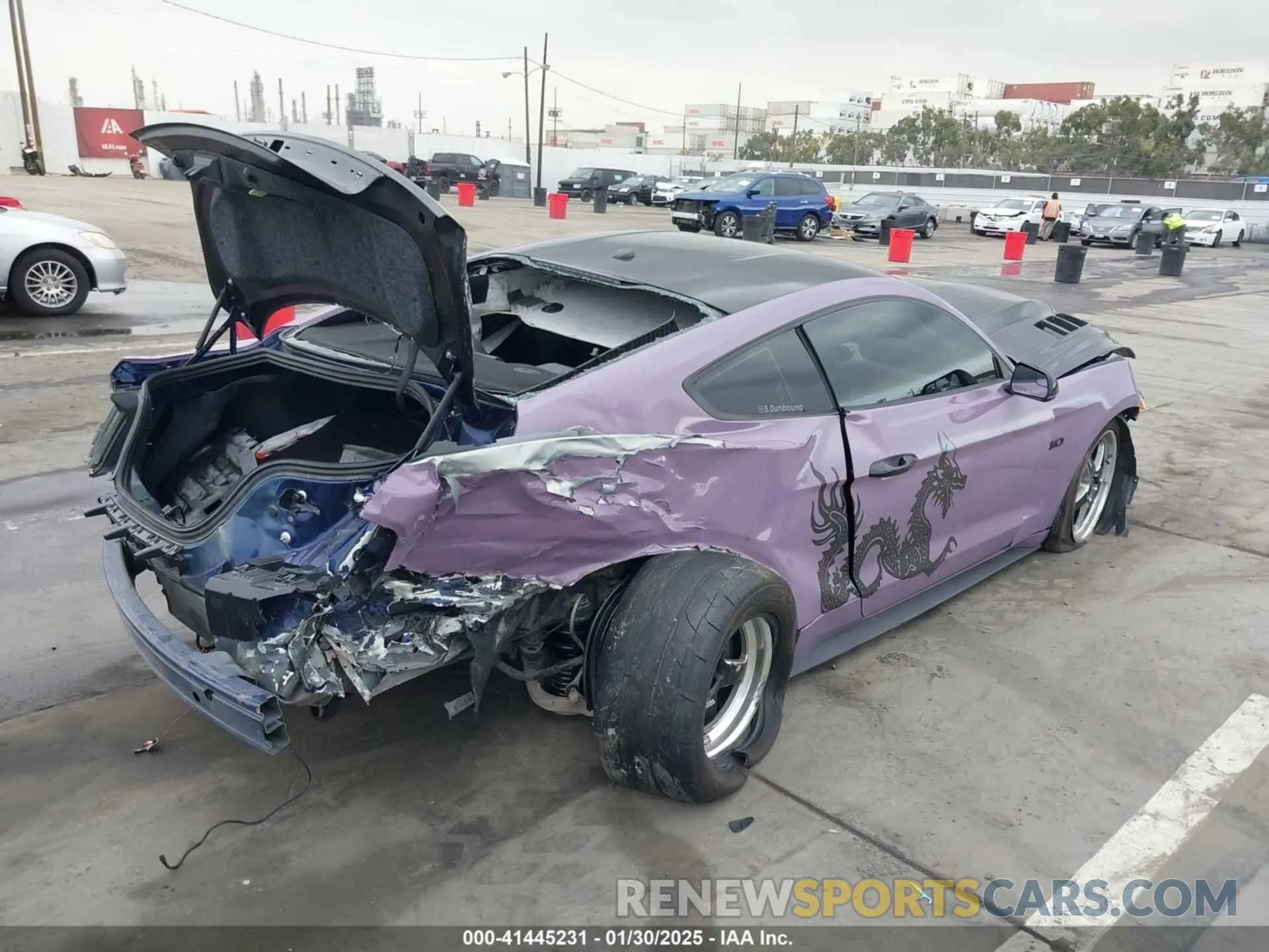 4 fotografías del automóvil dañado 1FA6P8CF5K5168135 FORD MUSTANG 2019