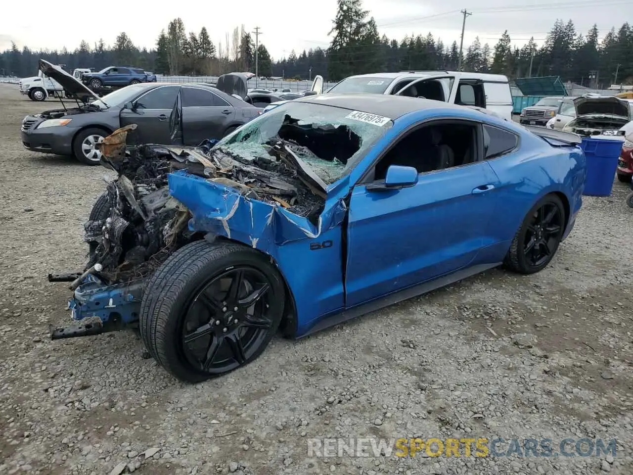 1 fotografías del automóvil dañado 1FA6P8CF8K5203637 FORD MUSTANG 2019