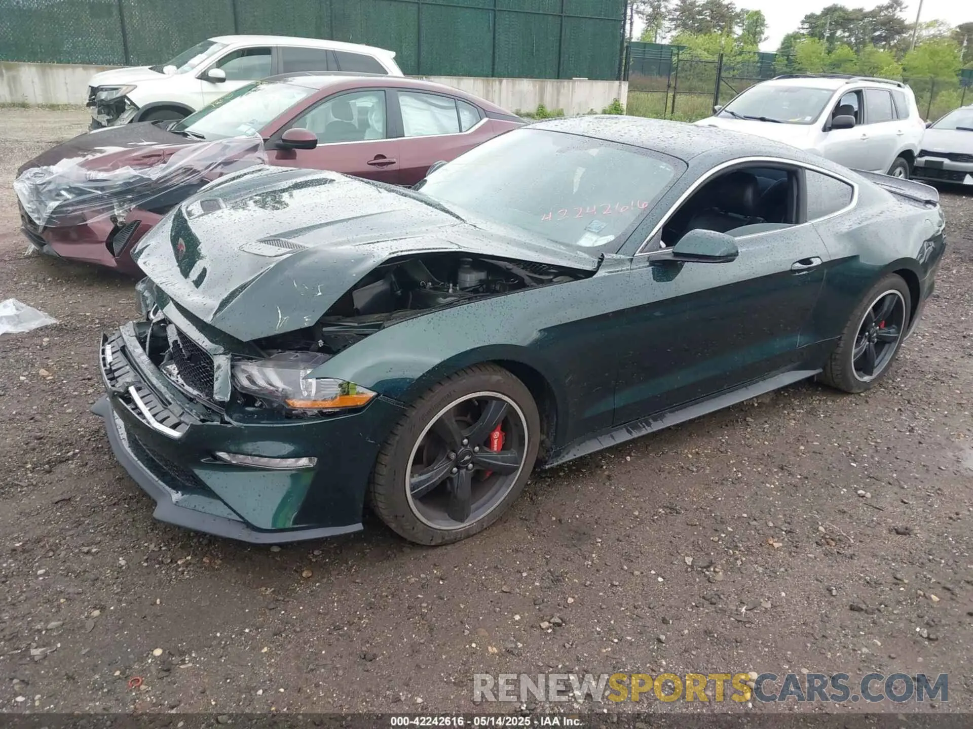 2 fotografías del automóvil dañado 1FA6P8K02K5500707 FORD MUSTANG 2019