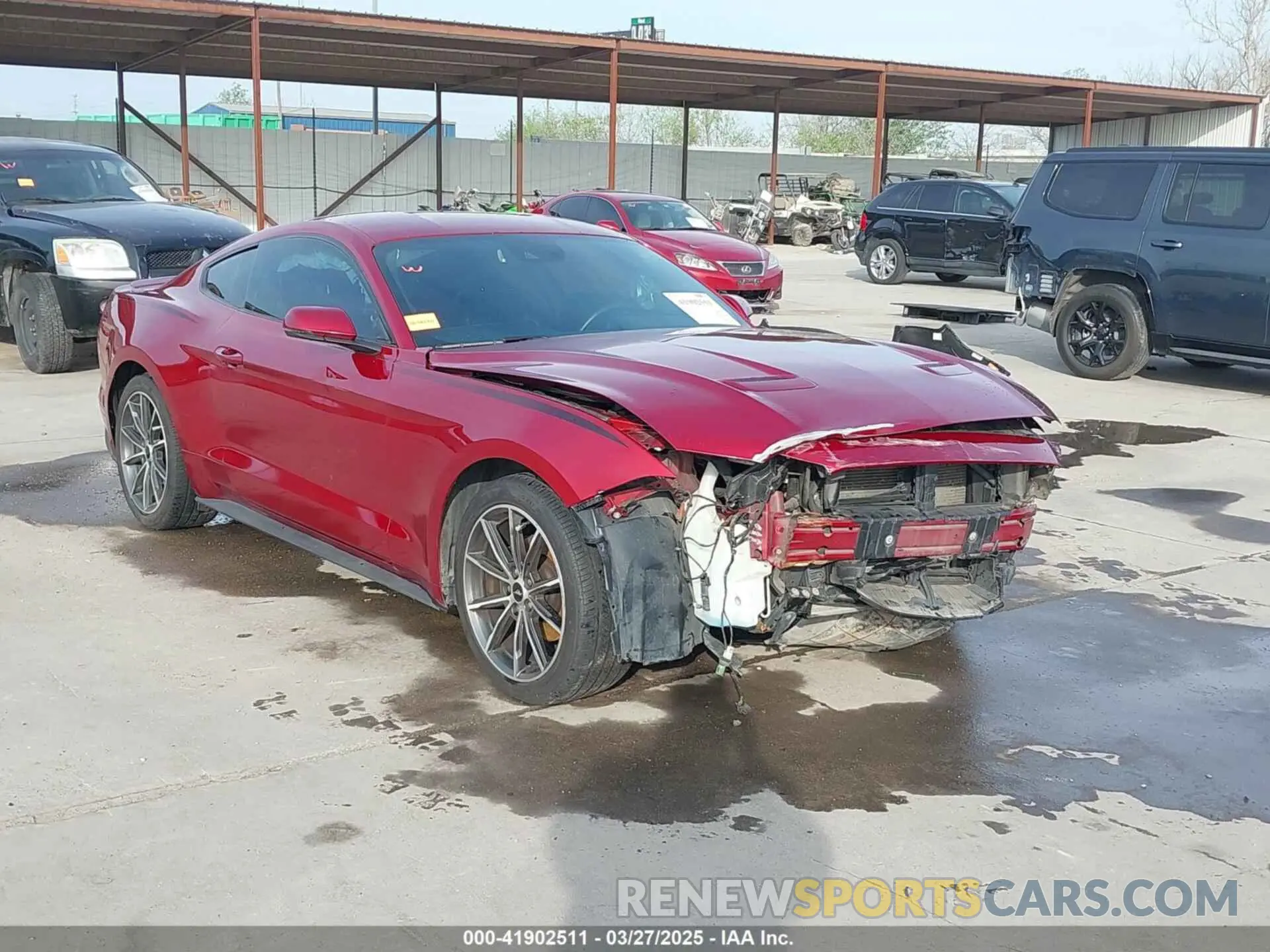 1 fotografías del automóvil dañado 1FA6P8TH2K5162097 FORD MUSTANG 2019