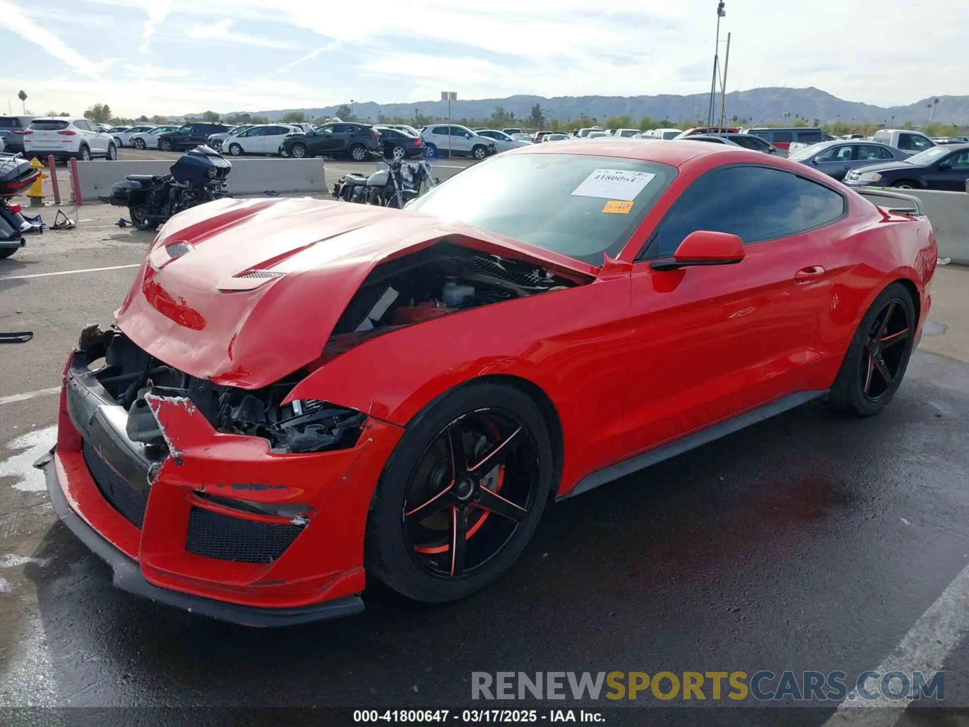 2 fotografías del automóvil dañado 1FA6P8THXK5196692 FORD MUSTANG 2019