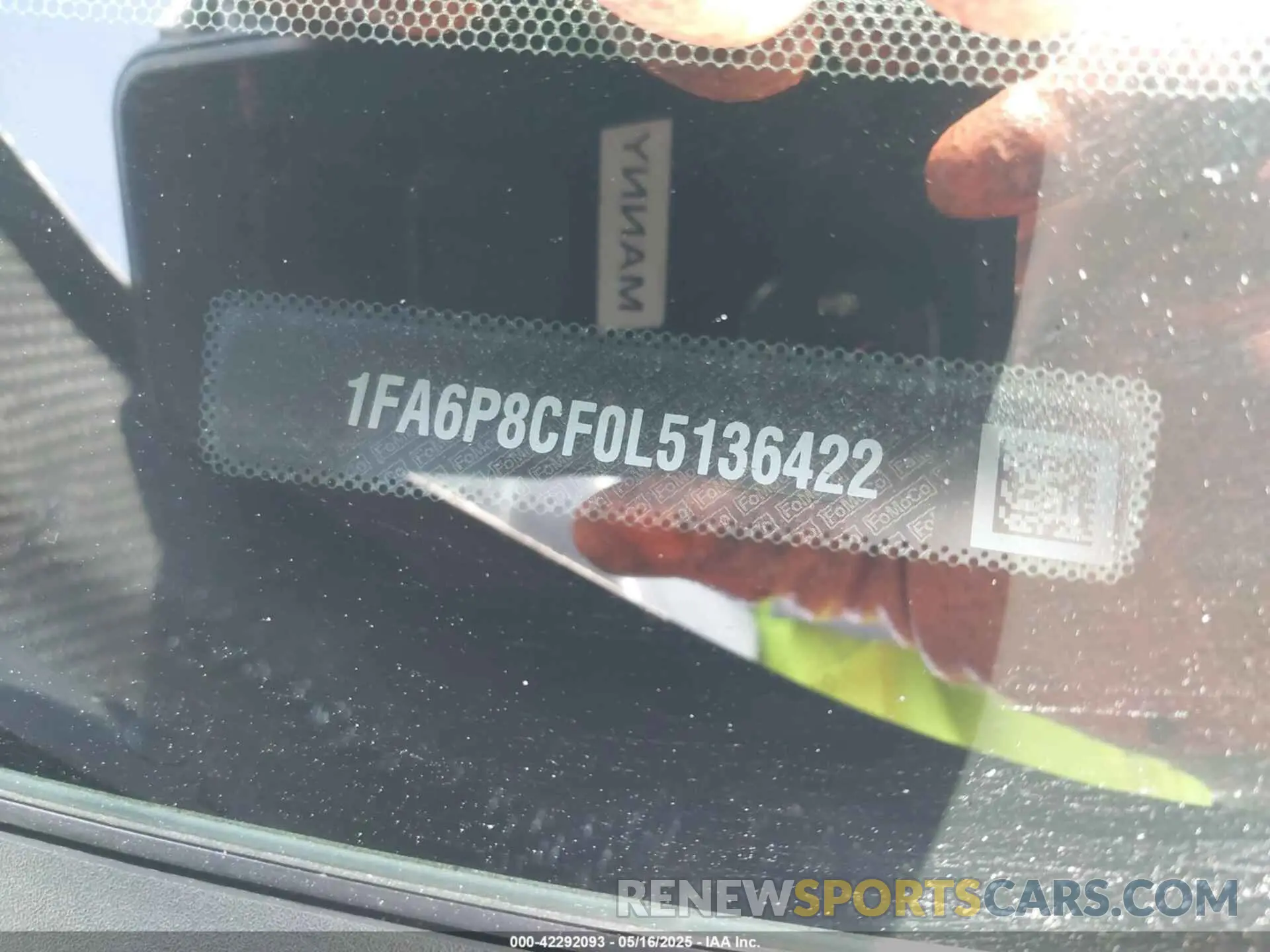 9 fotografías del automóvil dañado 1FA6P8CF0L5136422 FORD MUSTANG 2020