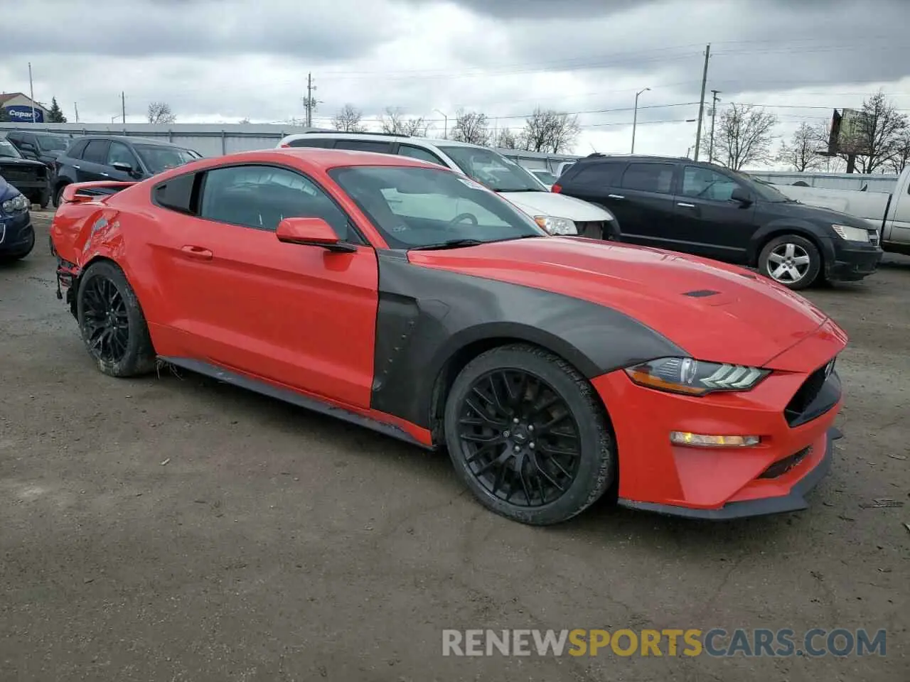 4 fotografías del automóvil dañado 1FA6P8CF6L5169585 FORD MUSTANG 2020