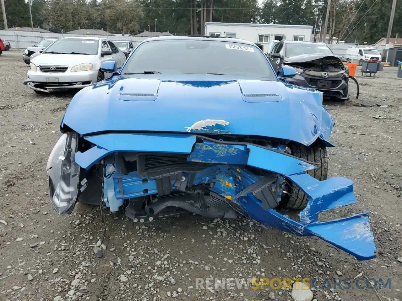 5 fotografías del automóvil dañado 1FA6P8CF8L5142078 FORD MUSTANG 2020
