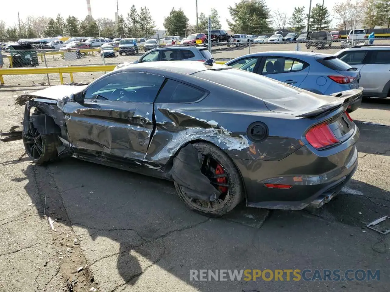 2 fotografías del automóvil dañado 1FA6P8SJ3L5505750 FORD MUSTANG 2020
