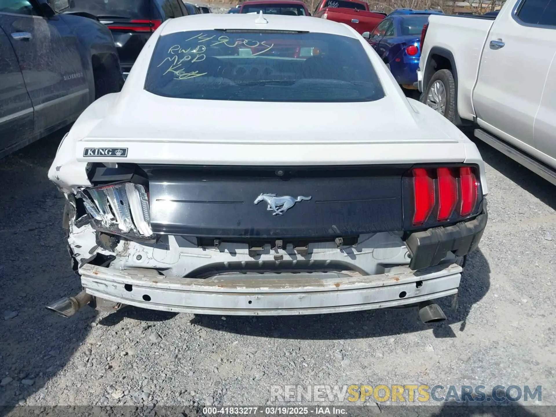 6 fotografías del automóvil dañado 1FA6P8TH2L5149304 FORD MUSTANG 2020