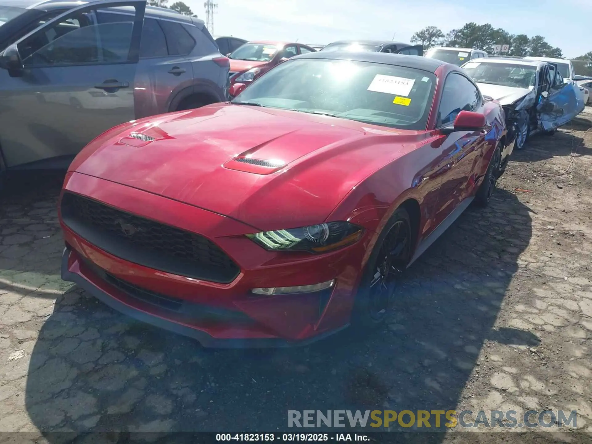 2 fotografías del automóvil dañado 1FA6P8TH4L5157565 FORD MUSTANG 2020