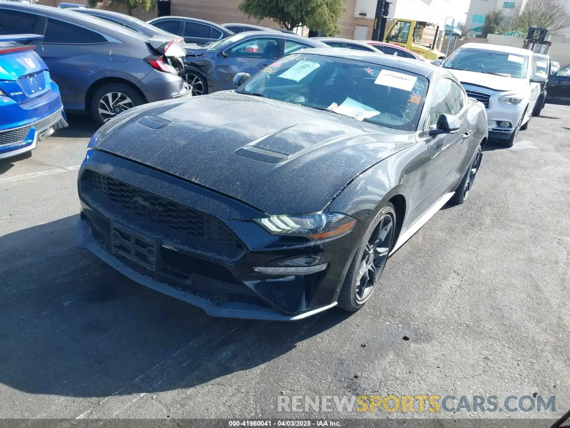 2 fotografías del automóvil dañado 1FA6P8TH5L5170244 FORD MUSTANG 2020