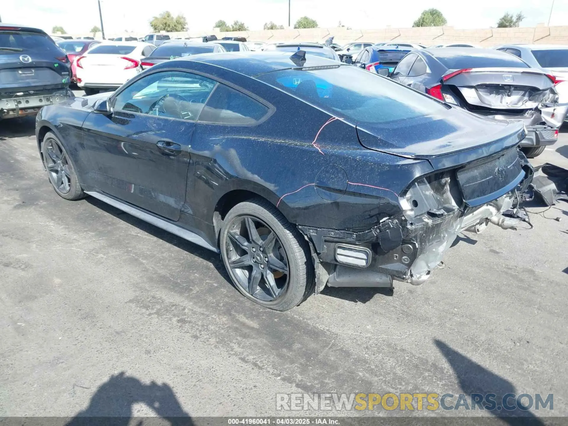 3 fotografías del automóvil dañado 1FA6P8TH5L5170244 FORD MUSTANG 2020