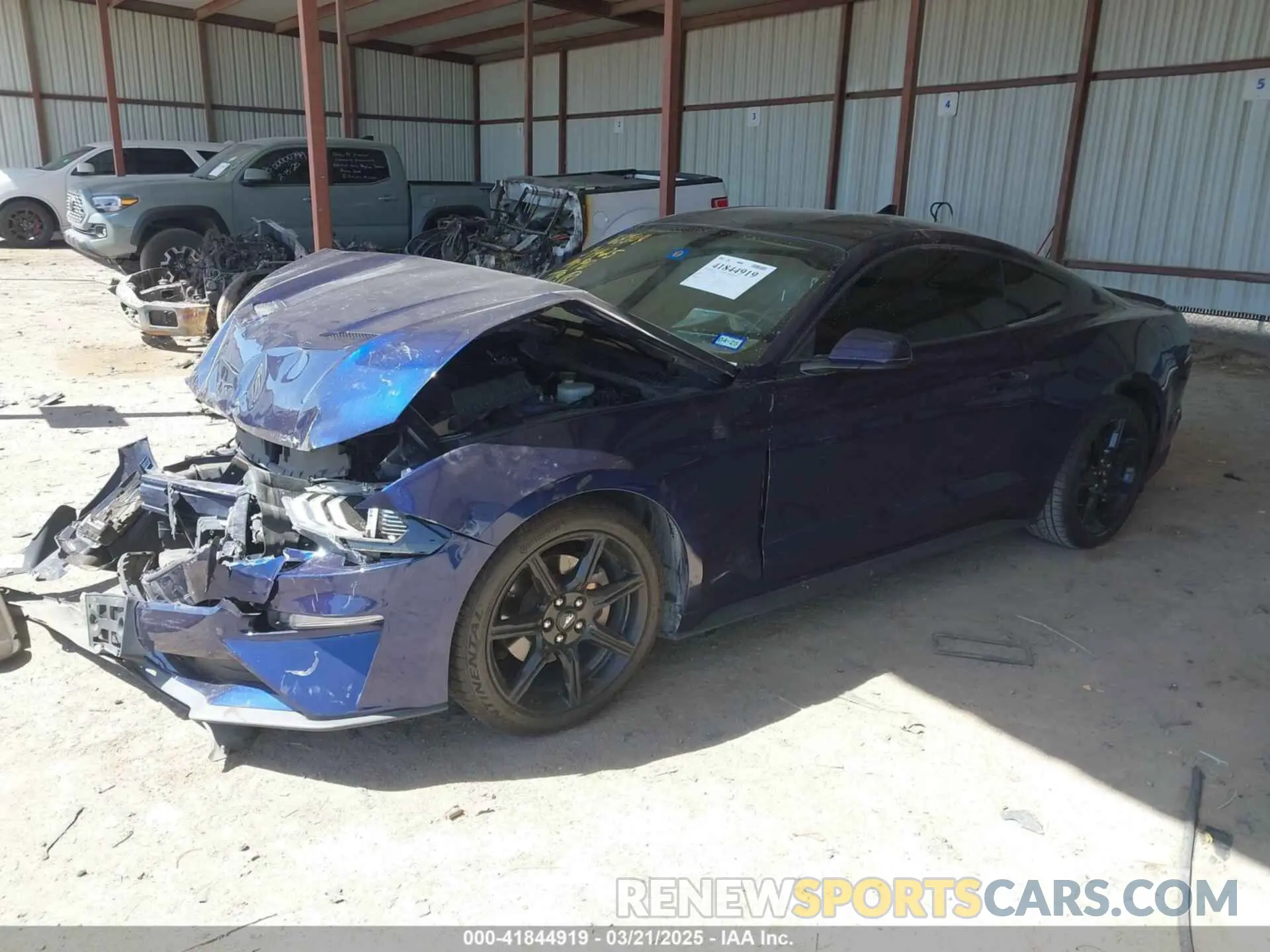 2 fotografías del automóvil dañado 1FA6P8TH7L5158581 FORD MUSTANG 2020