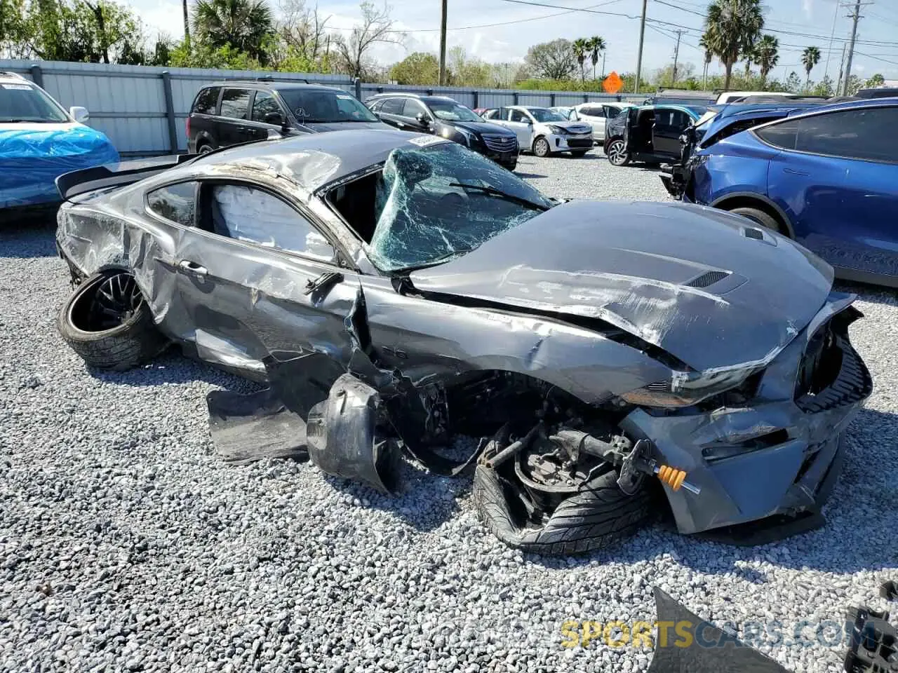 4 fotografías del automóvil dañado 1FA6P8CF0M5147552 FORD MUSTANG 2021