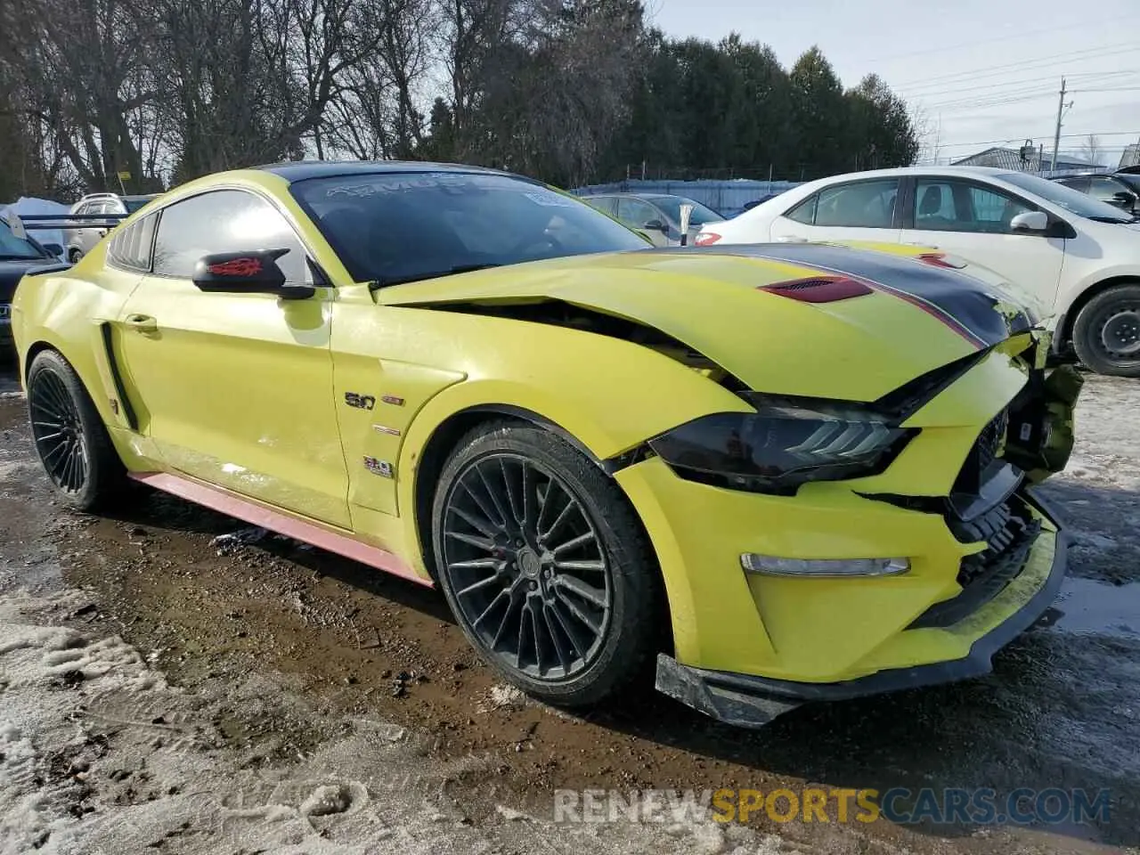 4 fotografías del automóvil dañado 1FA6P8CF1M5110848 FORD MUSTANG 2021