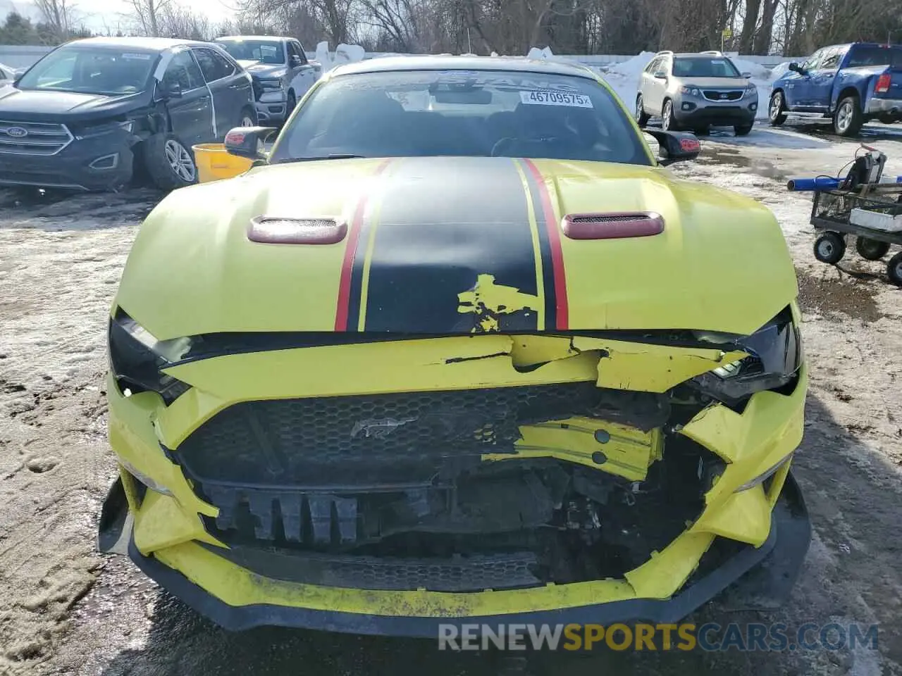 5 fotografías del automóvil dañado 1FA6P8CF1M5110848 FORD MUSTANG 2021