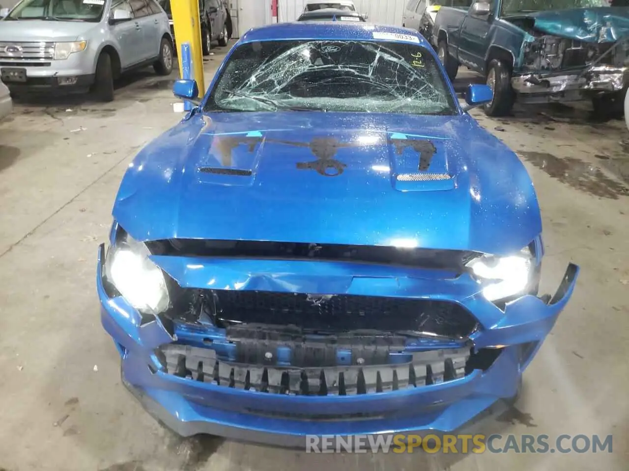 5 fotografías del automóvil dañado 1FA6P8CF1M5125835 FORD MUSTANG 2021