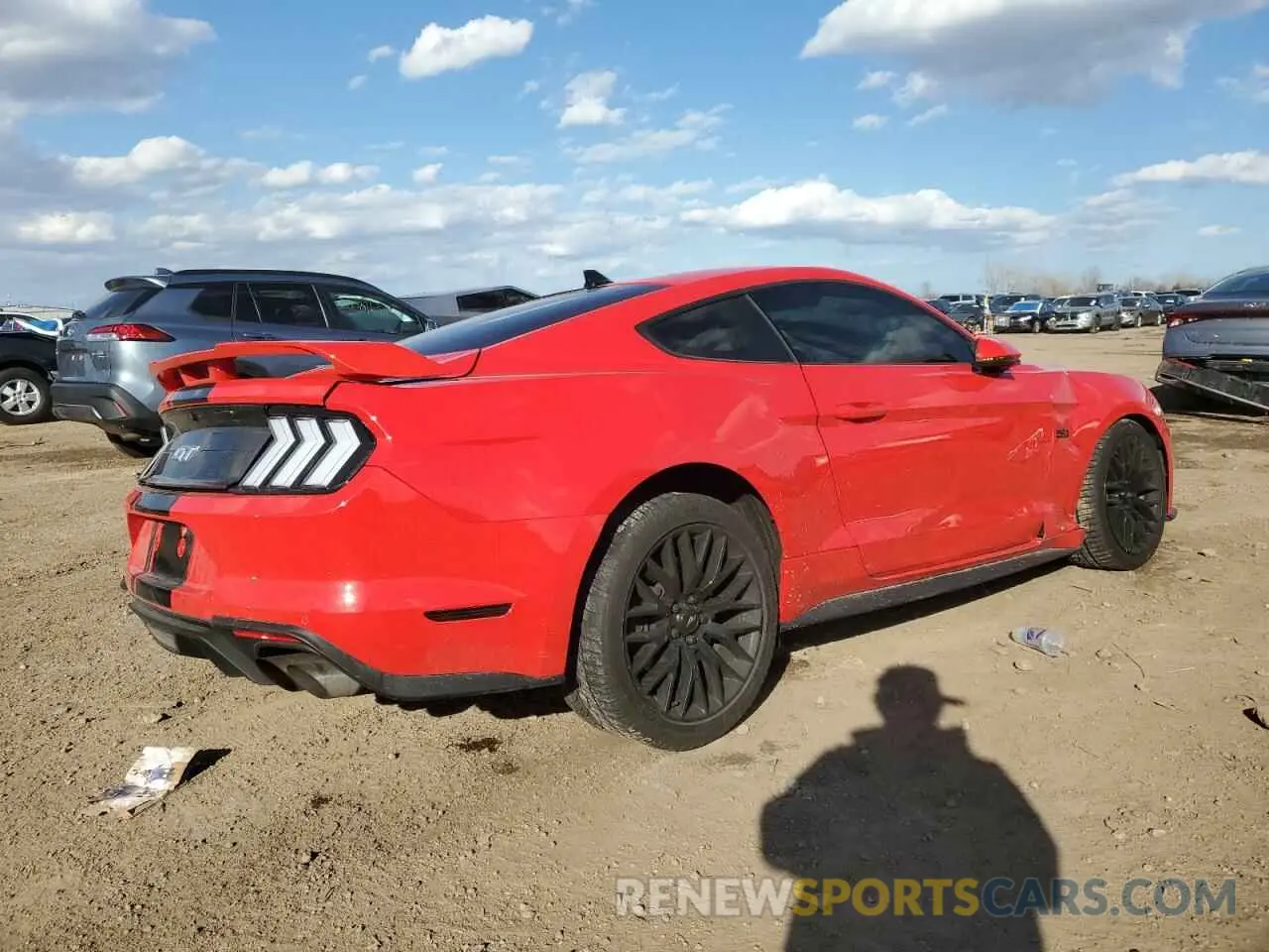 3 fotografías del automóvil dañado 1FA6P8CF1M5128847 FORD MUSTANG 2021