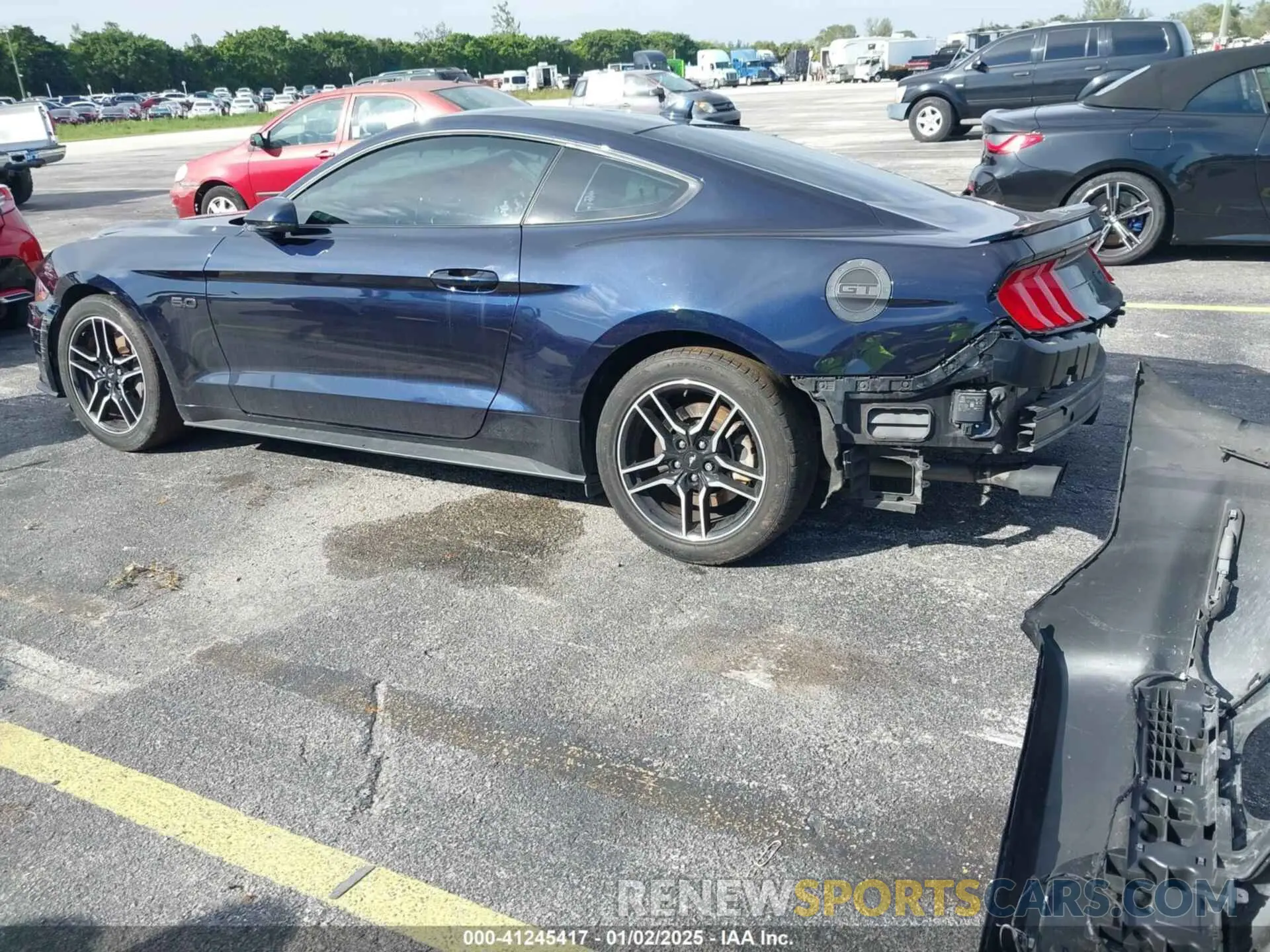 3 fotografías del automóvil dañado 1FA6P8CF1M5138567 FORD MUSTANG 2021