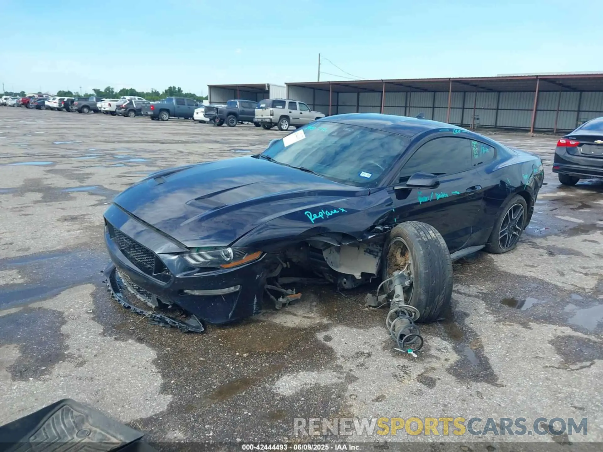 2 fotografías del automóvil dañado 1FA6P8CF1M5148371 FORD MUSTANG 2021