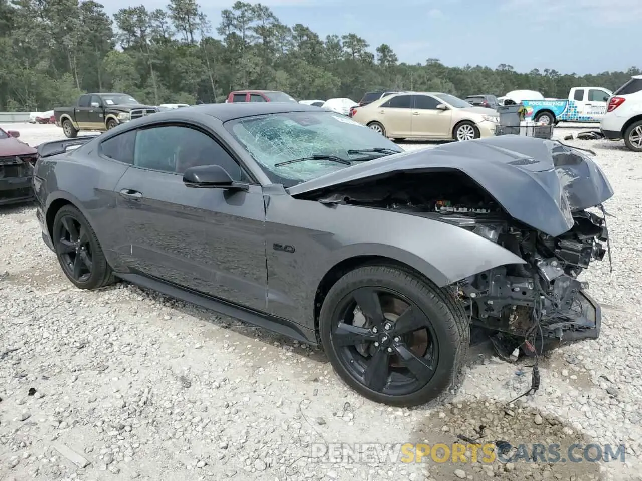 4 fotografías del automóvil dañado 1FA6P8CF3M5116344 FORD MUSTANG 2021