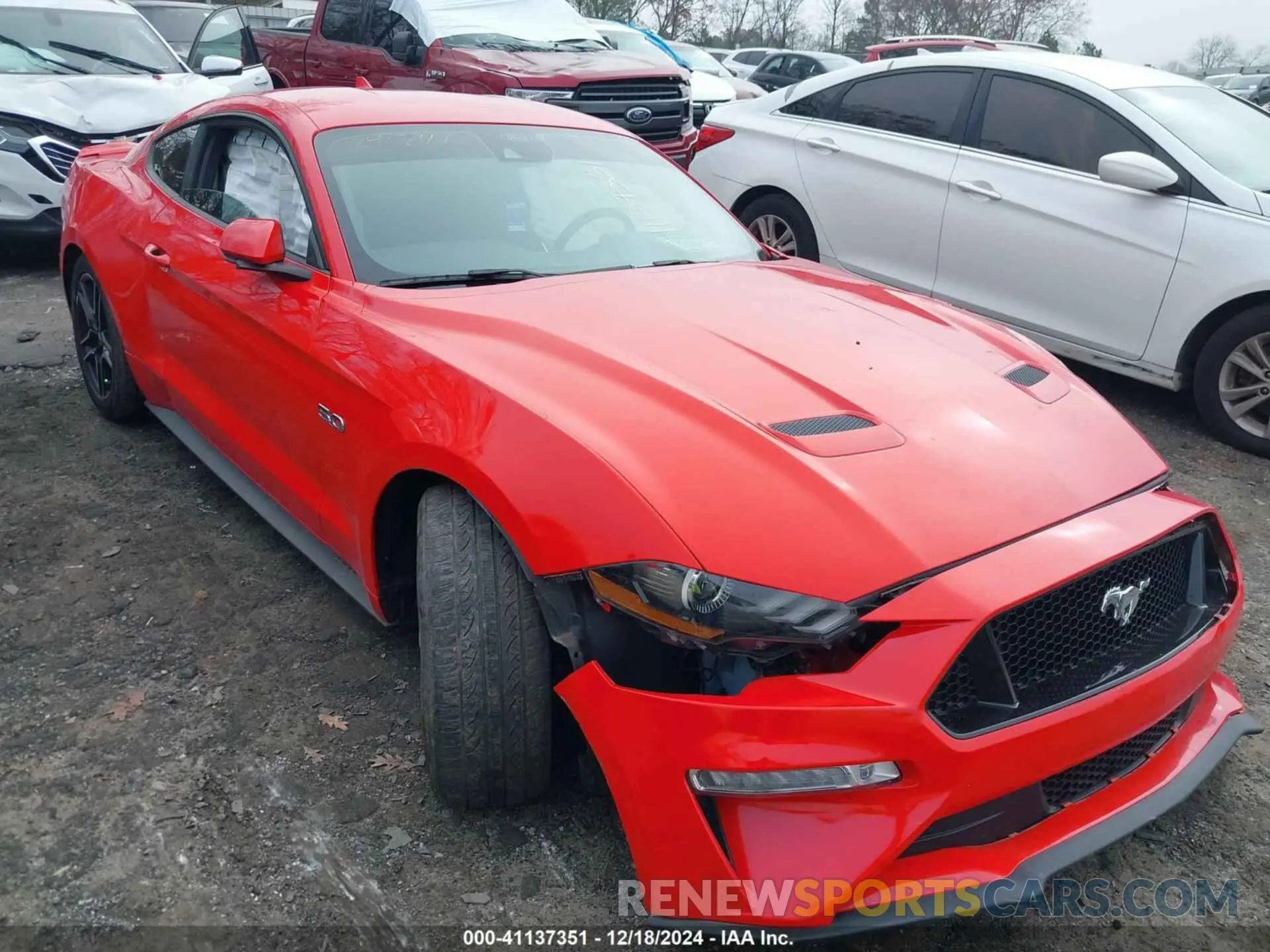 1 fotografías del automóvil dañado 1FA6P8CF4M5119074 FORD MUSTANG 2021