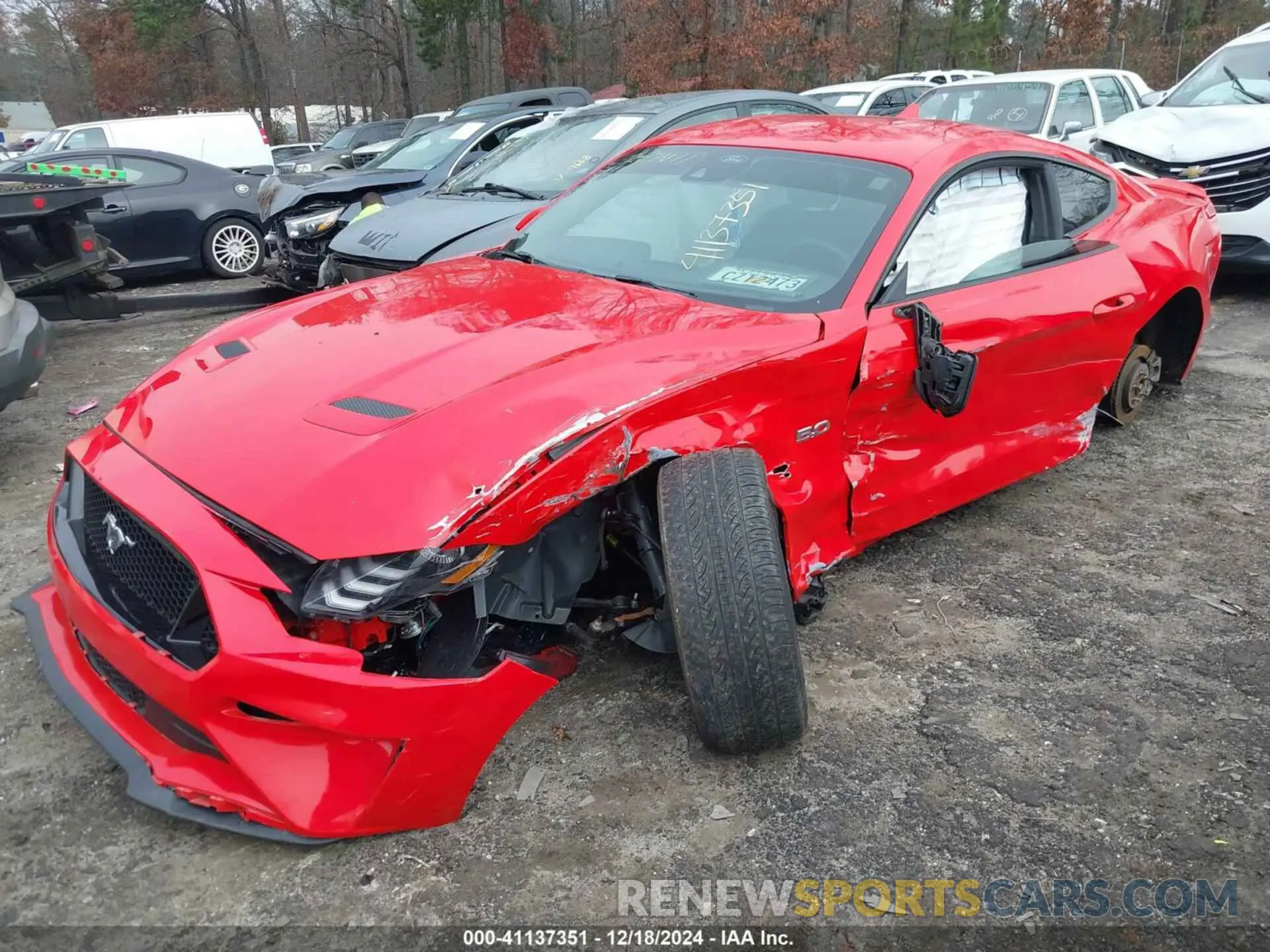 2 fotografías del automóvil dañado 1FA6P8CF4M5119074 FORD MUSTANG 2021