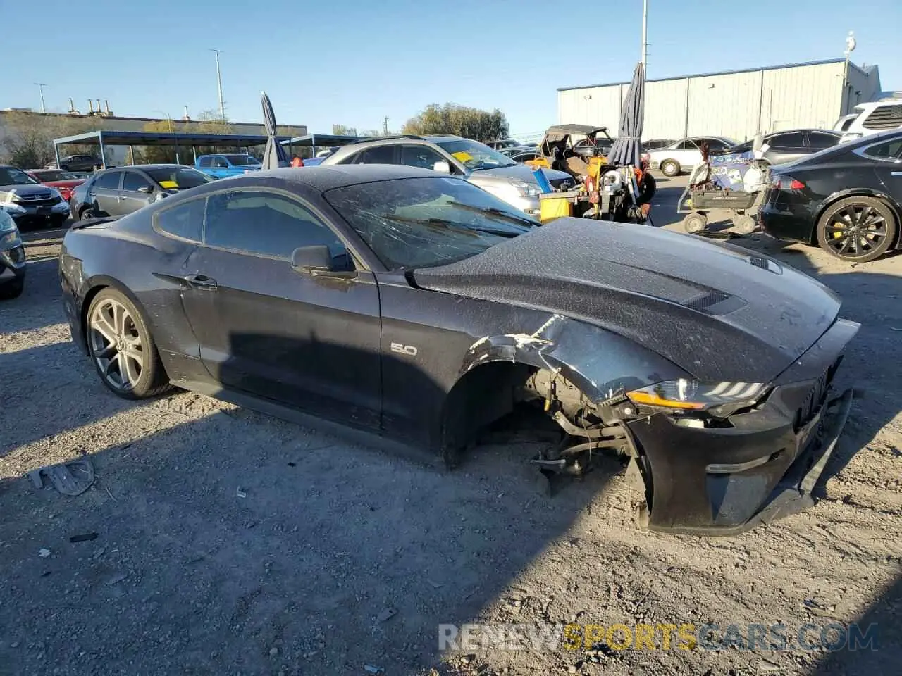 4 fotografías del automóvil dañado 1FA6P8CF6M5156224 FORD MUSTANG 2021