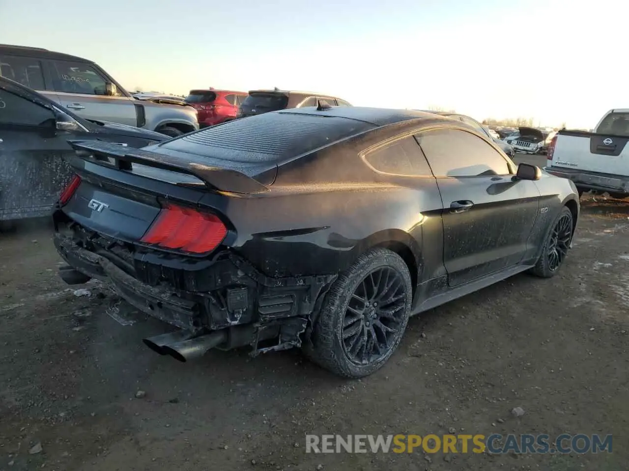 3 fotografías del automóvil dañado 1FA6P8CF8M5120339 FORD MUSTANG 2021