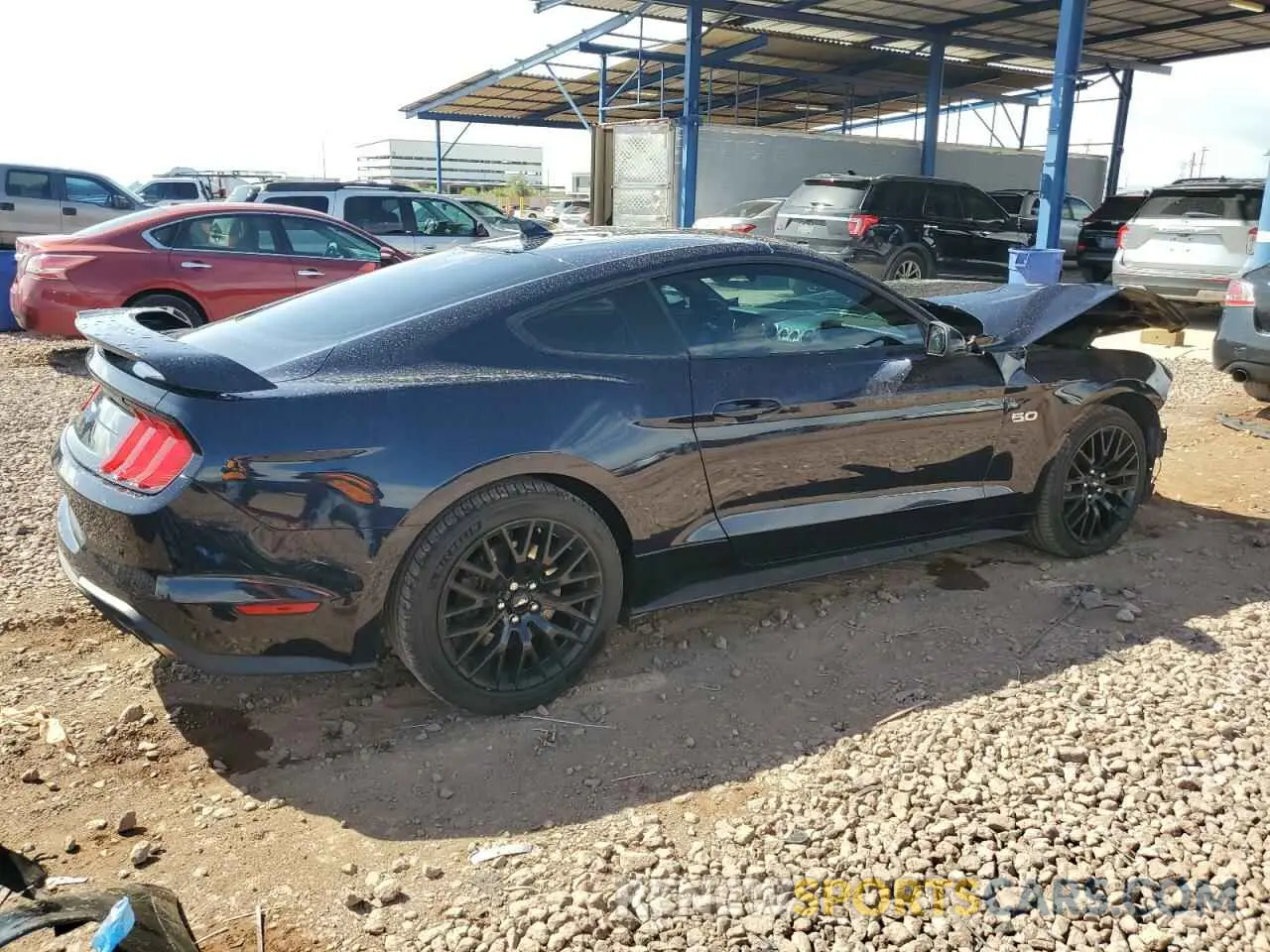 3 fotografías del automóvil dañado 1FA6P8CF8M5133785 FORD MUSTANG 2021