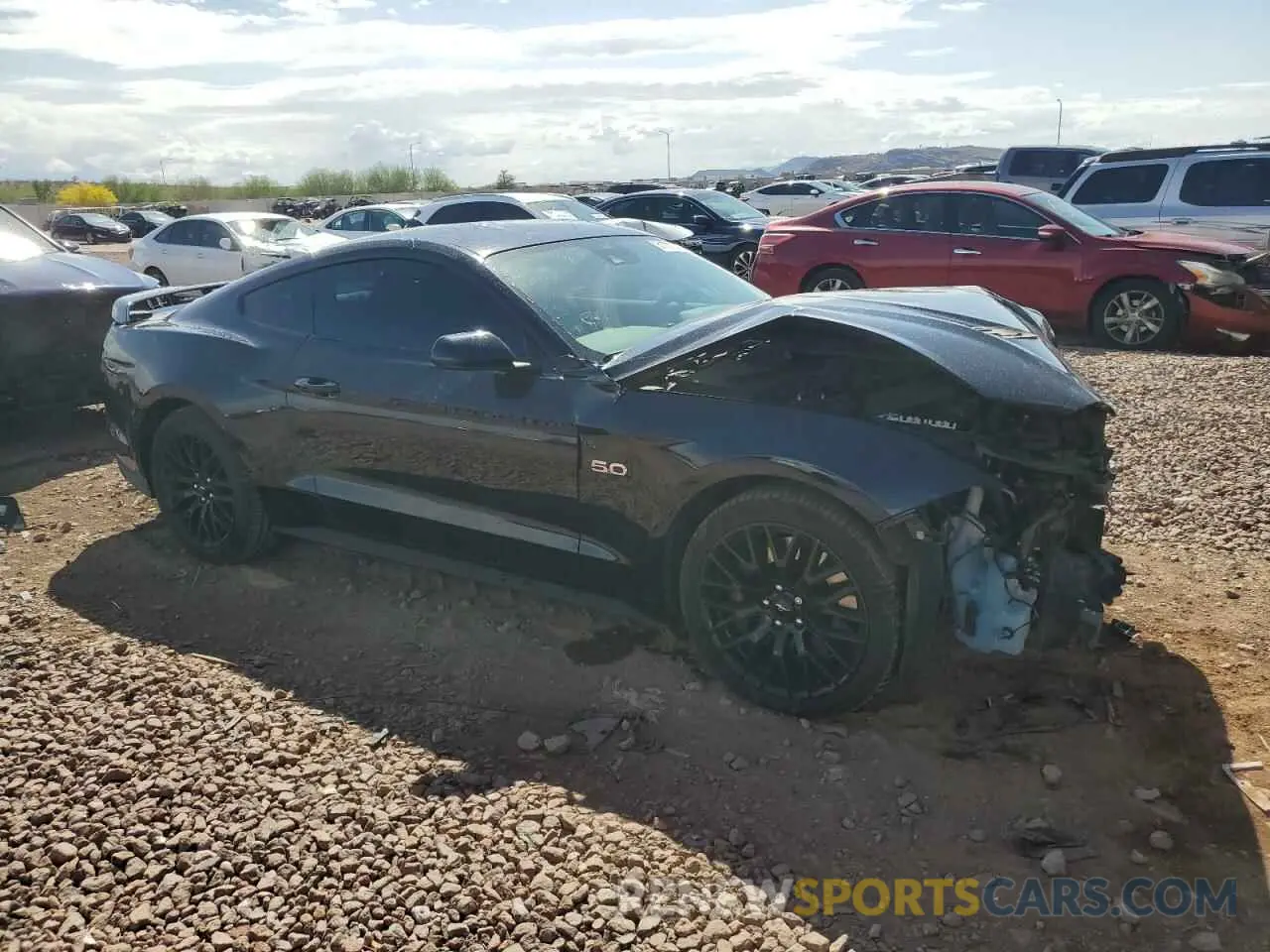 4 fotografías del automóvil dañado 1FA6P8CF8M5133785 FORD MUSTANG 2021