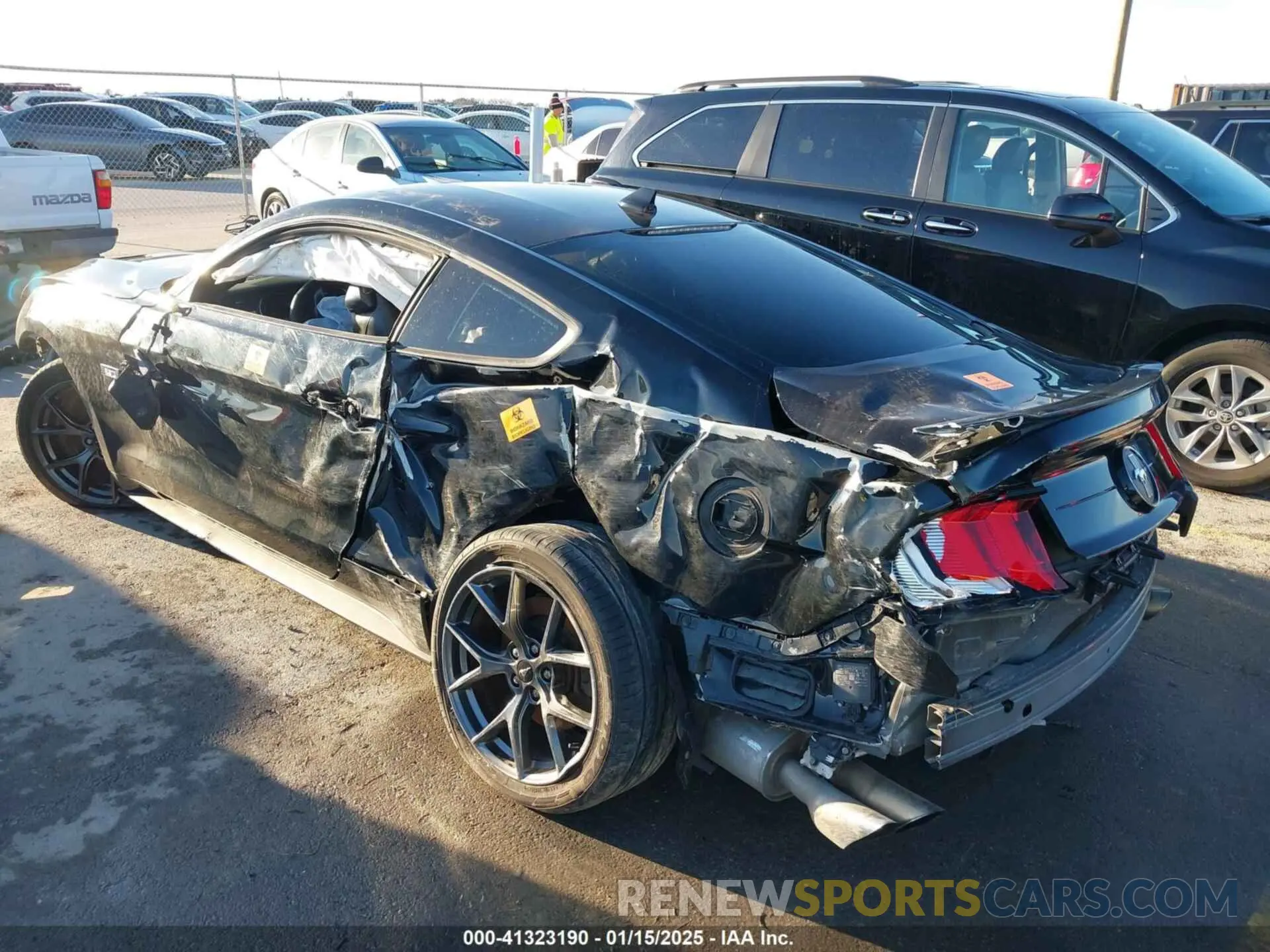 6 fotografías del automóvil dañado 1FA6P8TD7M5149328 FORD MUSTANG 2021