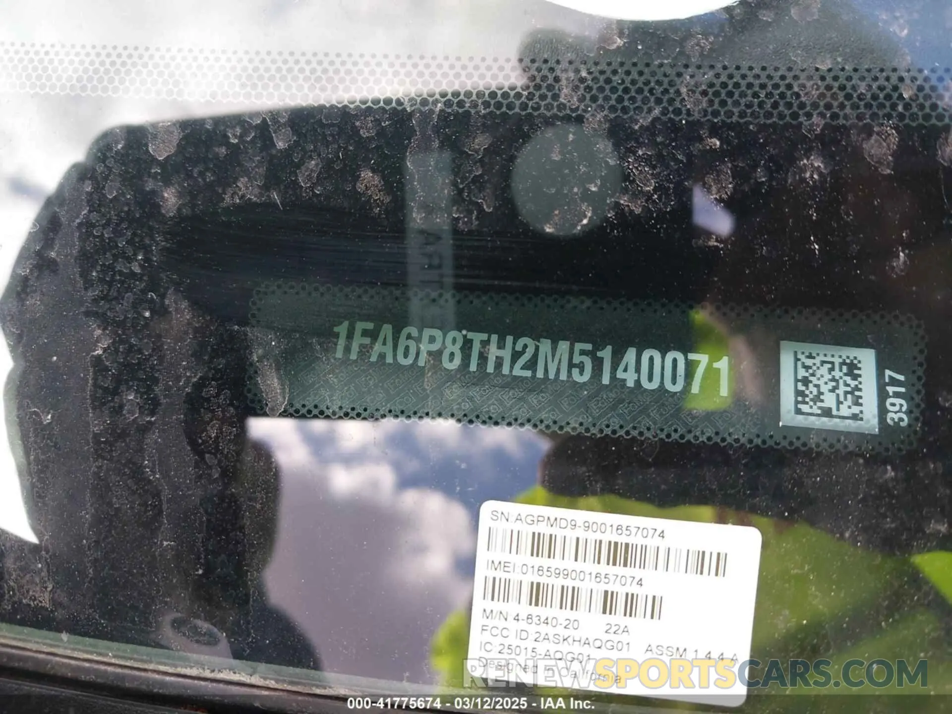 9 fotografías del automóvil dañado 1FA6P8TH2M5140071 FORD MUSTANG 2021
