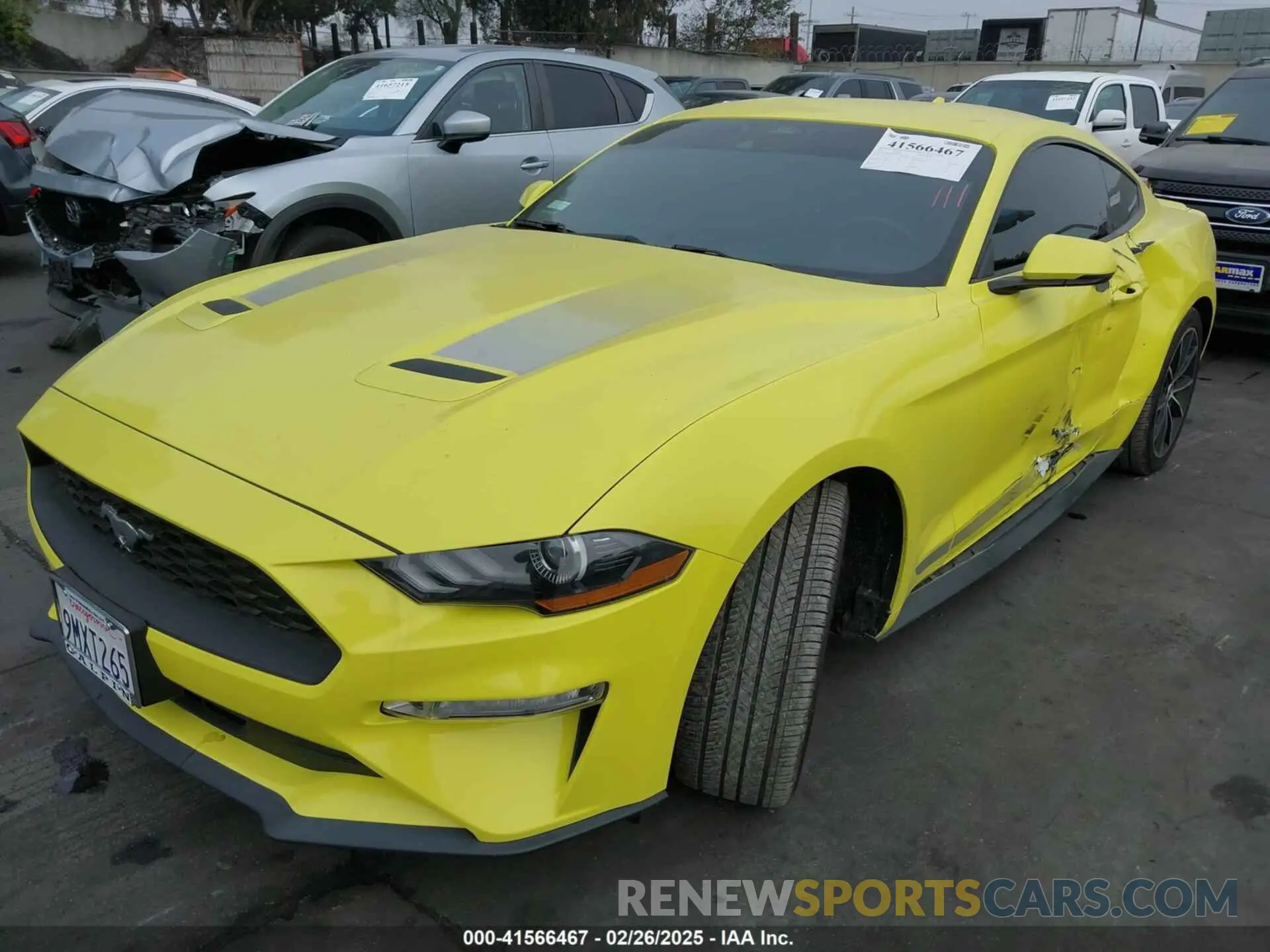 2 fotografías del automóvil dañado 1FA6P8TH8M5144464 FORD MUSTANG 2021