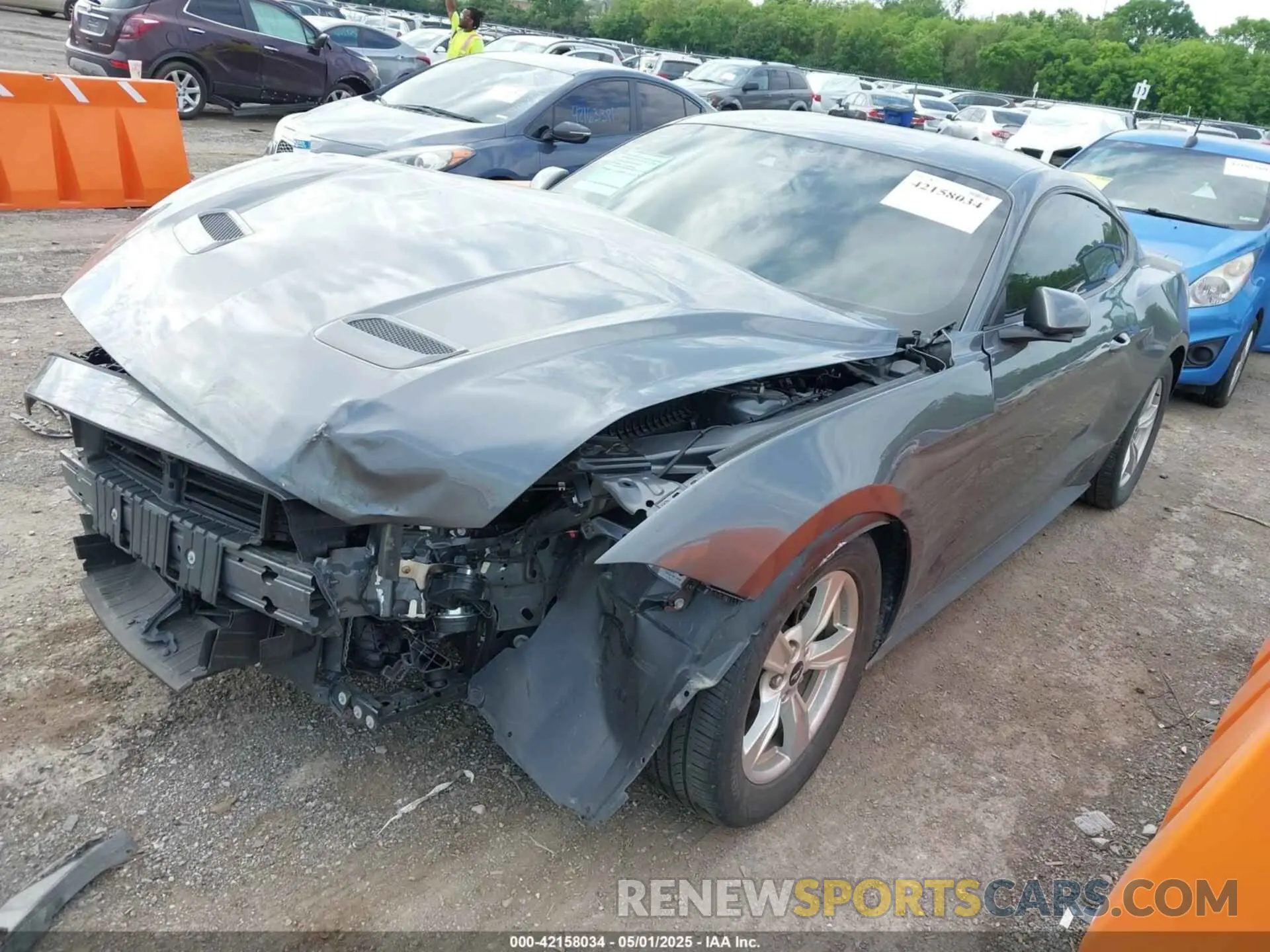 2 fotografías del automóvil dañado 1FA6P8TH9M5133781 FORD MUSTANG 2021