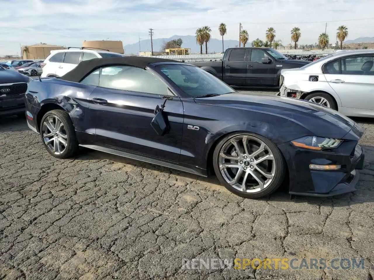 4 fotografías del automóvil dañado 1FATP8FF6M5141723 FORD MUSTANG 2021