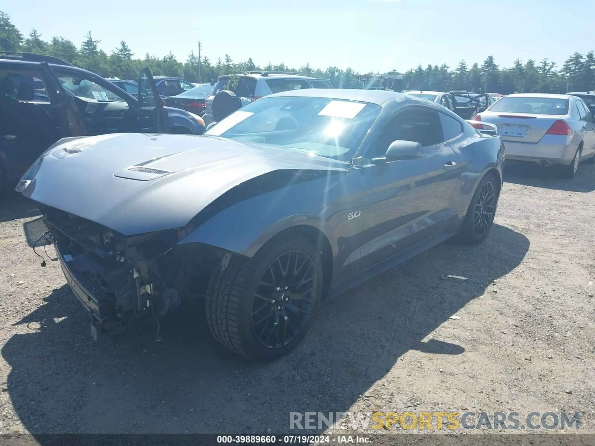 2 fotografías del automóvil dañado 1FA6P8CF1N5108602 FORD MUSTANG 2022