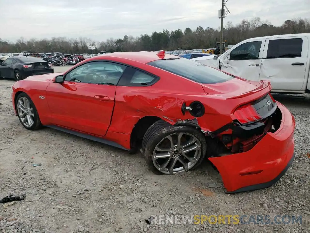 2 fotografías del automóvil dañado 1FA6P8CF7N5114212 FORD MUSTANG 2022