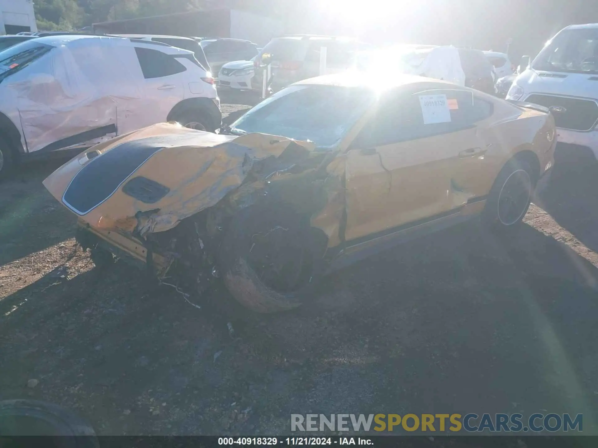 2 fotografías del automóvil dañado 1FA6P8R03N5554348 FORD MUSTANG 2022