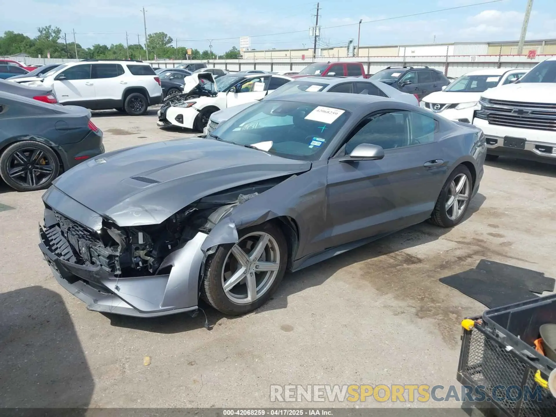2 fotografías del automóvil dañado 1FA6P8TH2N5104155 FORD MUSTANG 2022