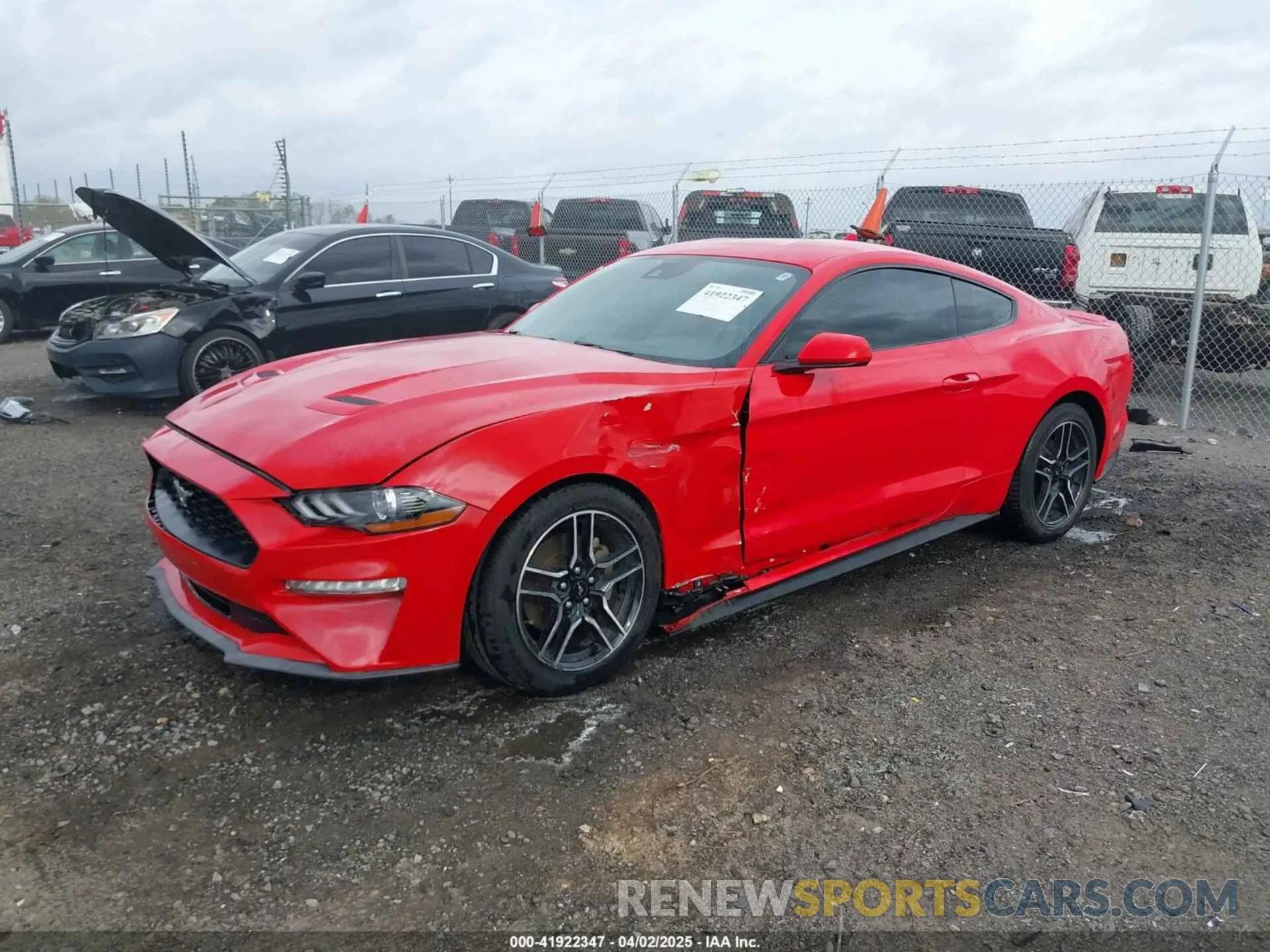 2 fotografías del automóvil dañado 1FA6P8TH4N5102519 FORD MUSTANG 2022