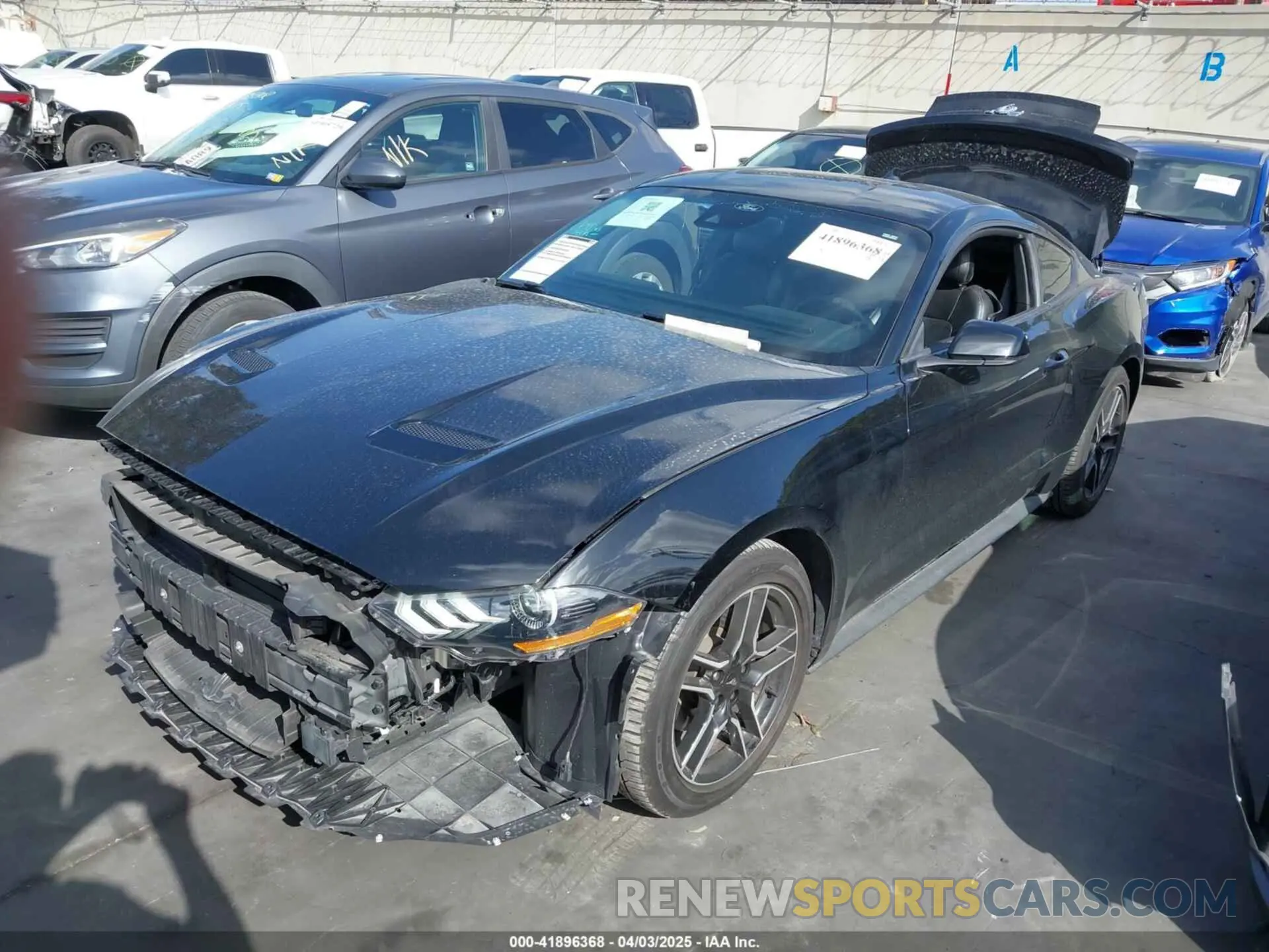 2 fotografías del automóvil dañado 1FA6P8TH9N5143342 FORD MUSTANG 2022