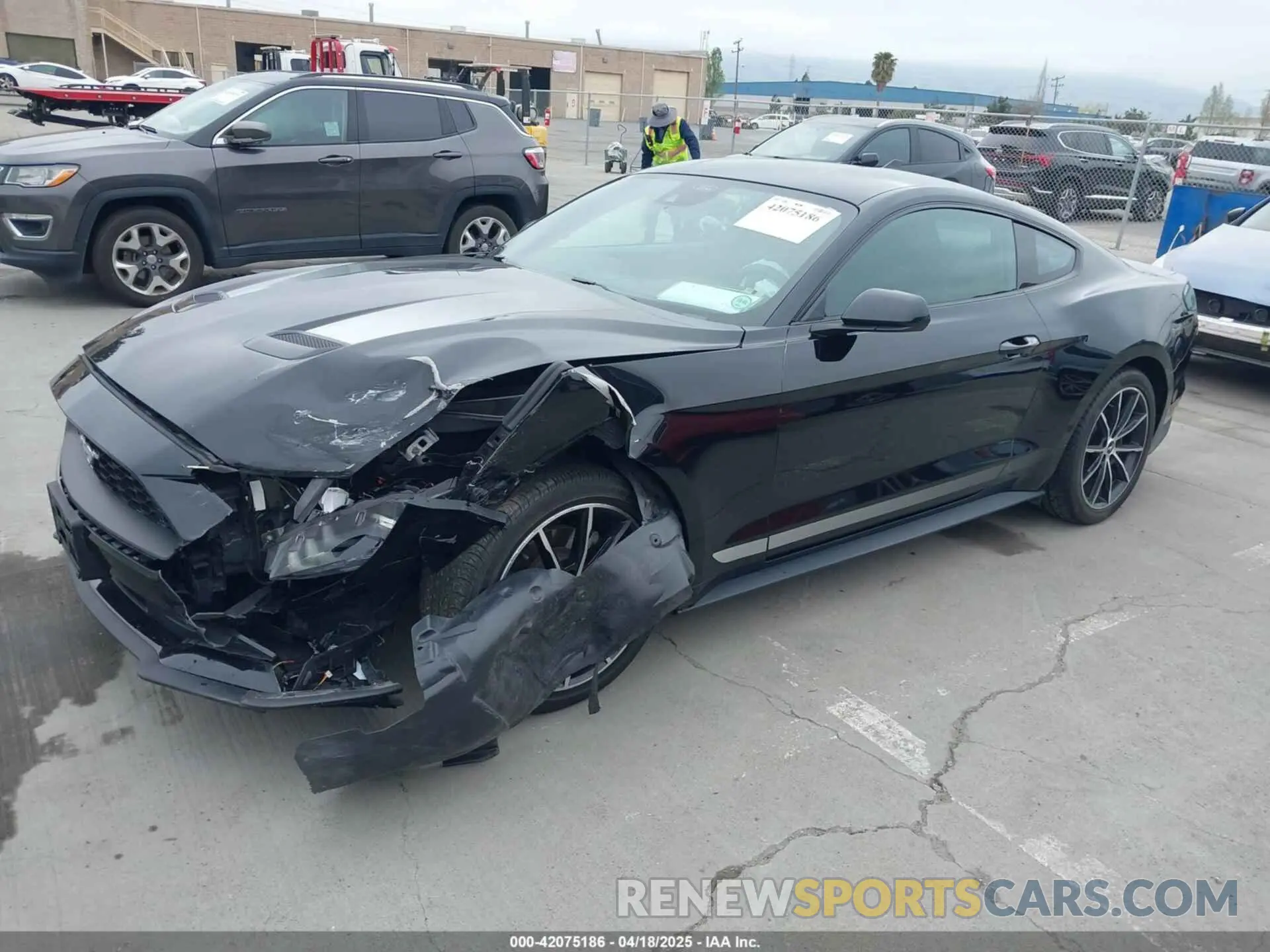 2 fotografías del automóvil dañado 1FA6P8THXN5145312 FORD MUSTANG 2022