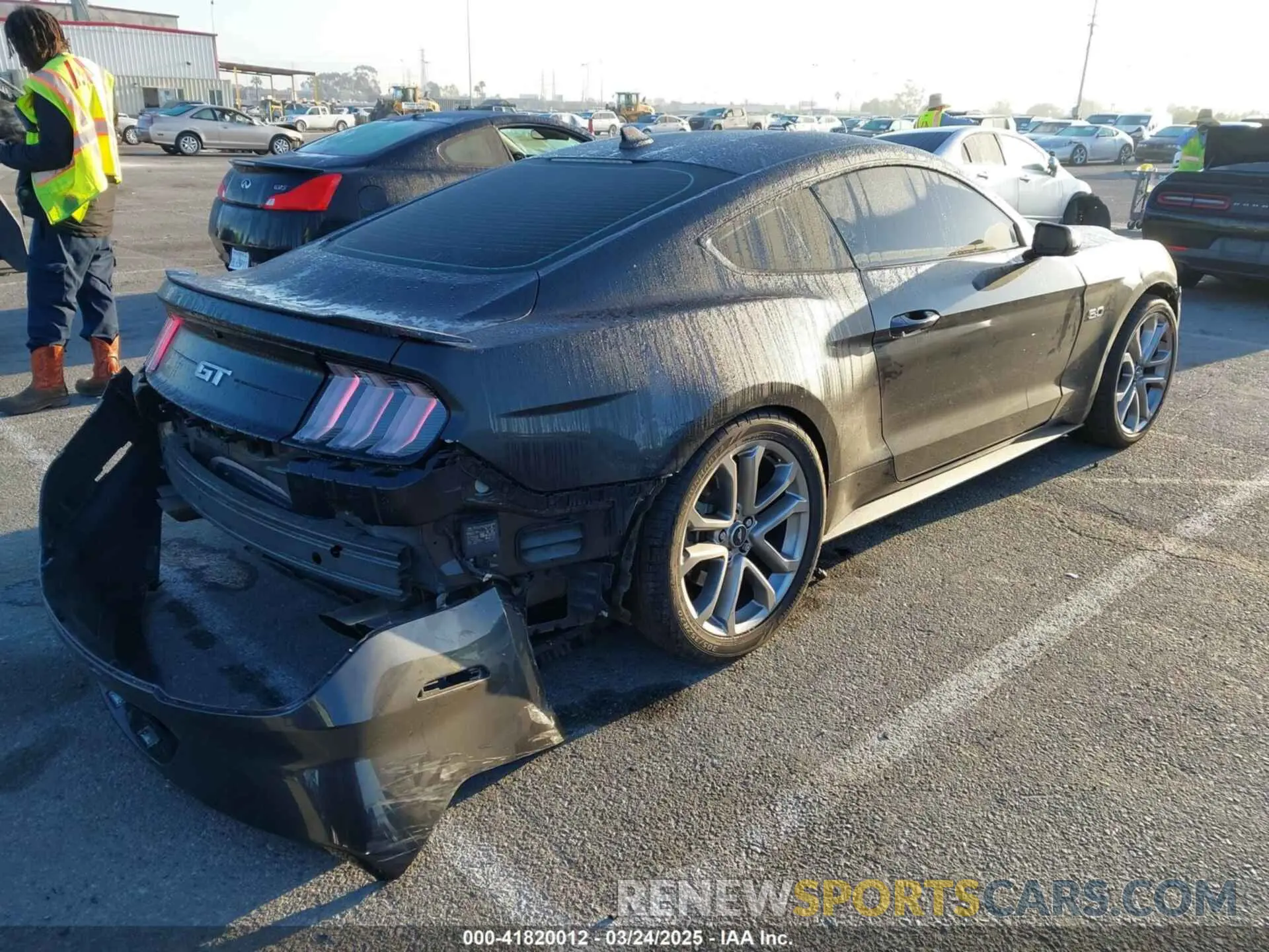 4 fotografías del automóvil dañado 1FA6P8CF3P5306777 FORD MUSTANG 2023
