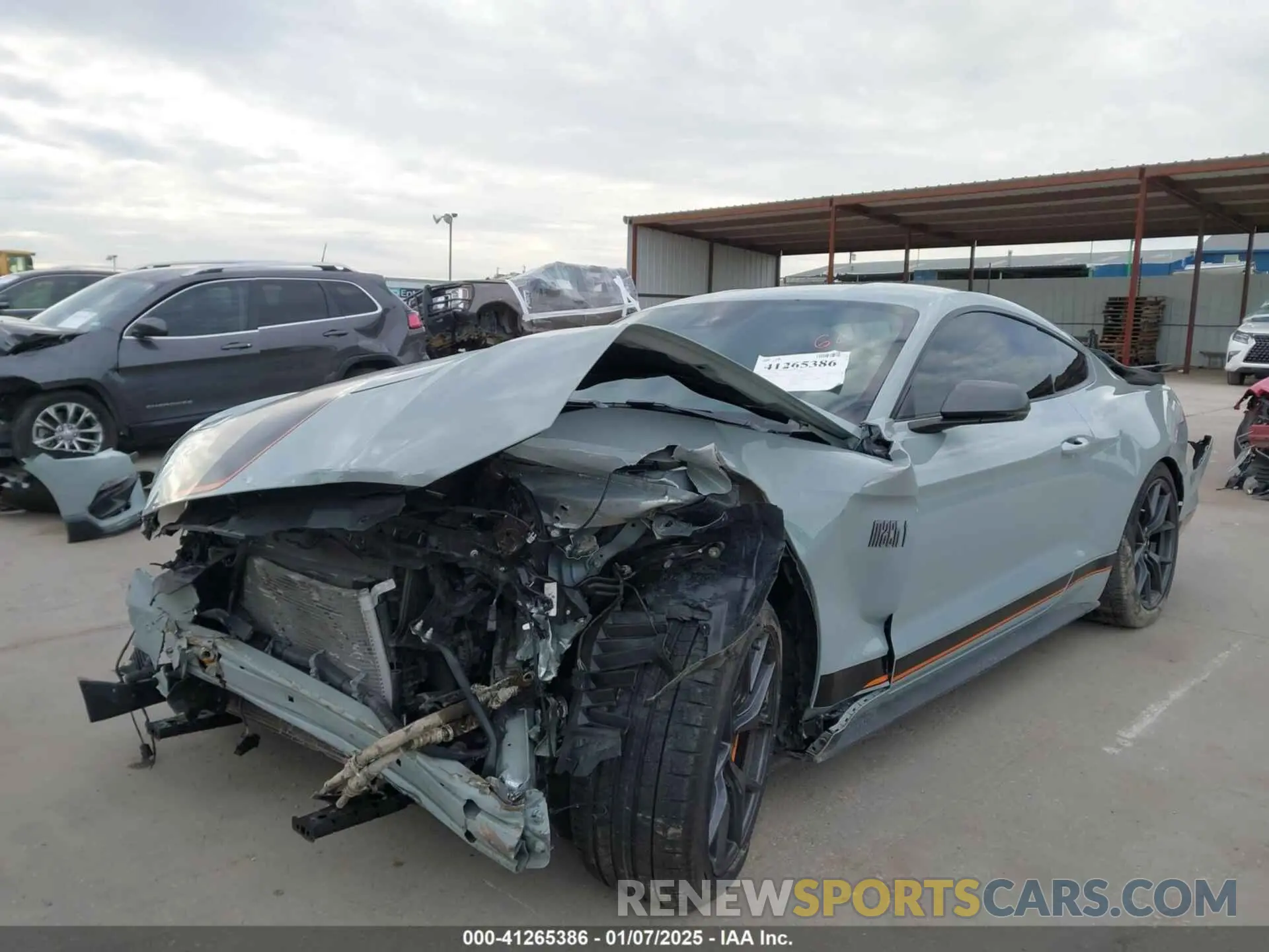 2 fotografías del automóvil dañado 1FA6P8R08P5501244 FORD MUSTANG 2023