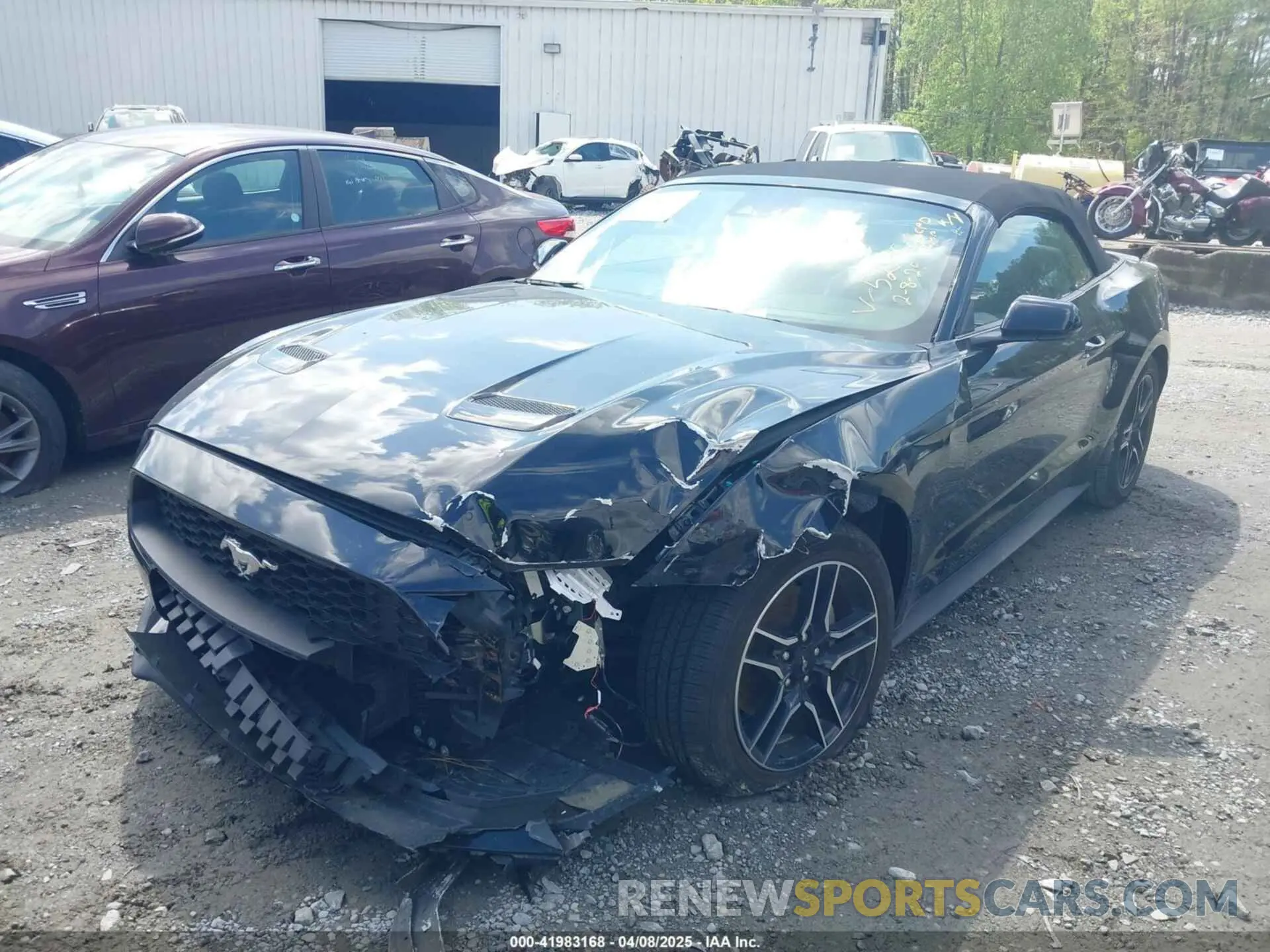 2 fotografías del automóvil dañado 1FATP8UH6P5105295 FORD MUSTANG 2023