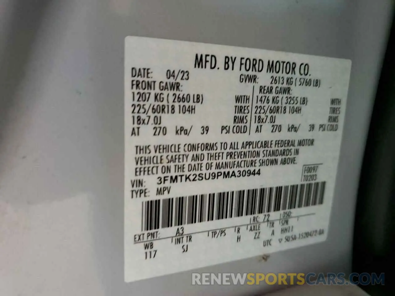 14 fotografías del automóvil dañado 3FMTK2SU9PMA30944 FORD MUSTANG 2023