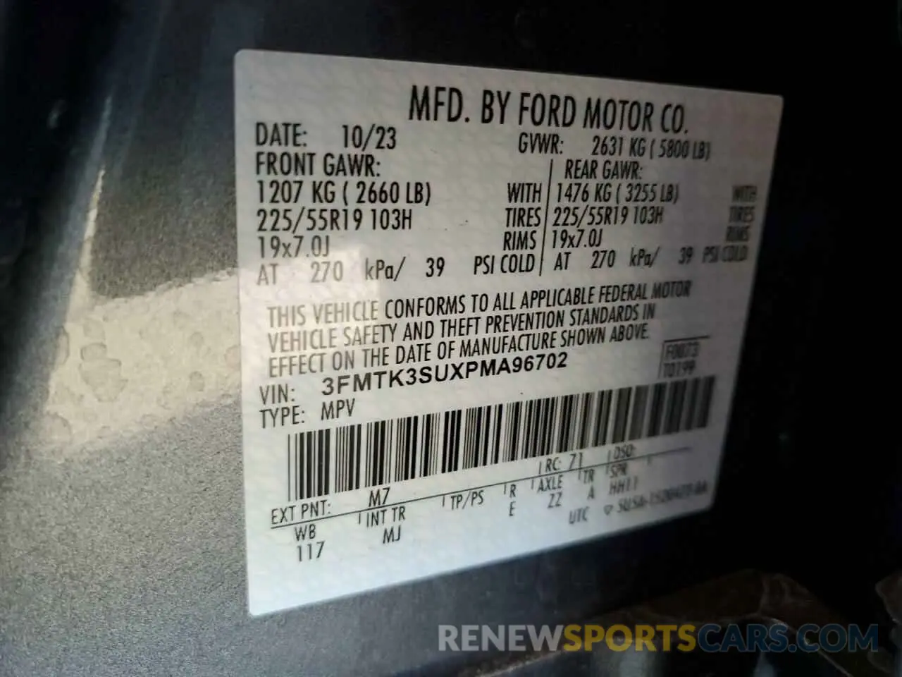 13 fotografías del automóvil dañado 3FMTK3SUXPMA96702 FORD MUSTANG 2023