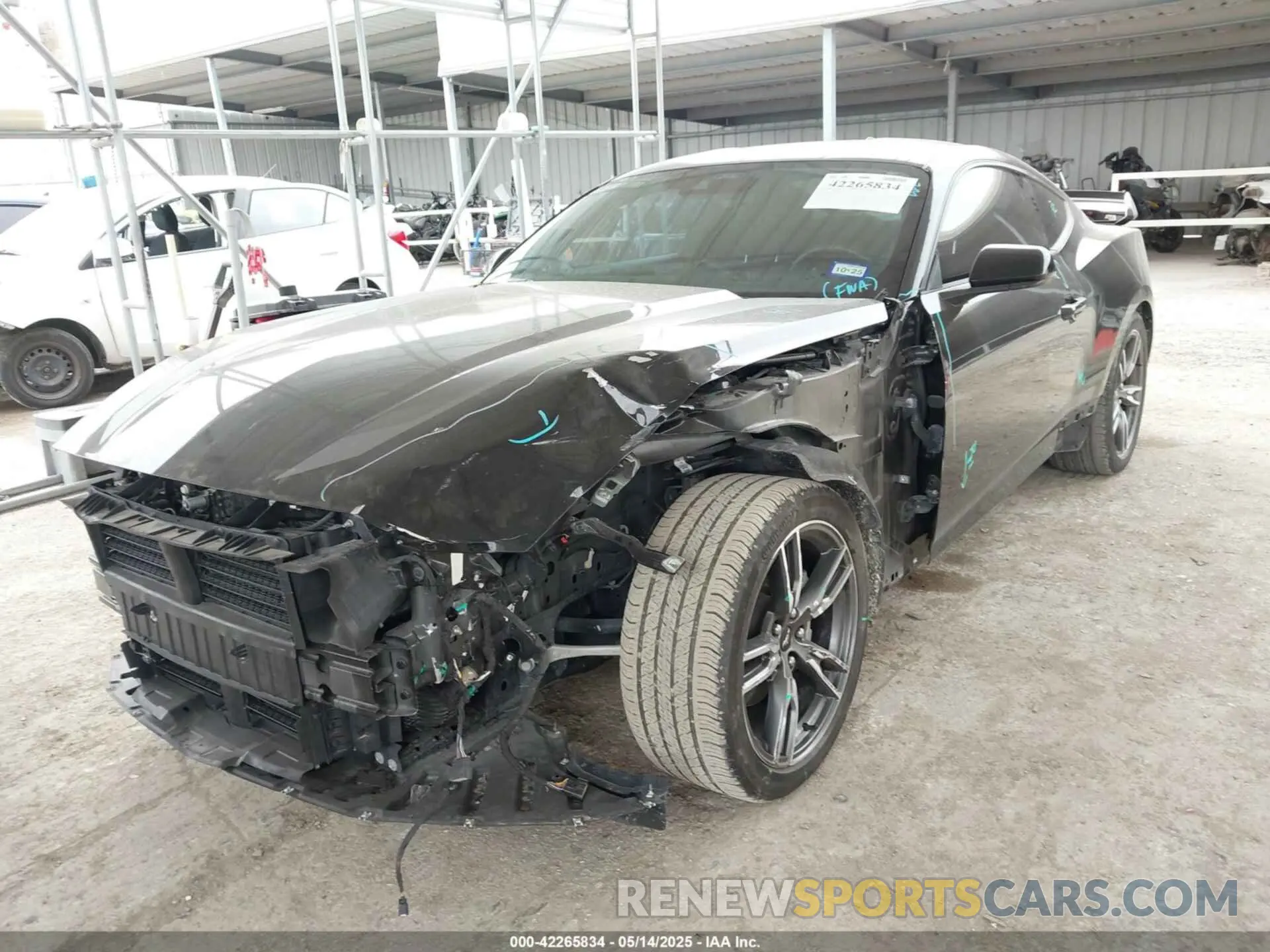 2 fotografías del automóvil dañado 1FA6P8TH2R5109961 FORD MUSTANG 2024
