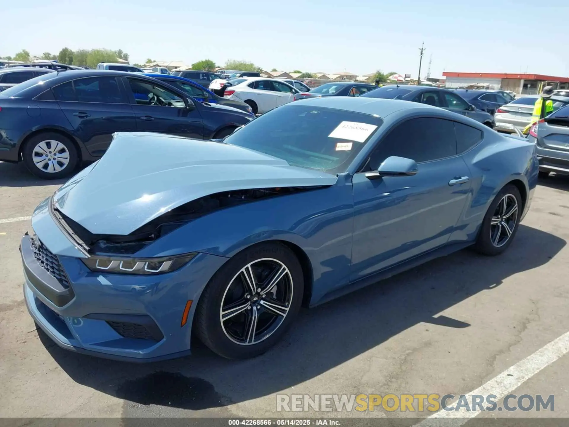 2 fotografías del automóvil dañado 1FA6P8THXR5140195 FORD MUSTANG 2024