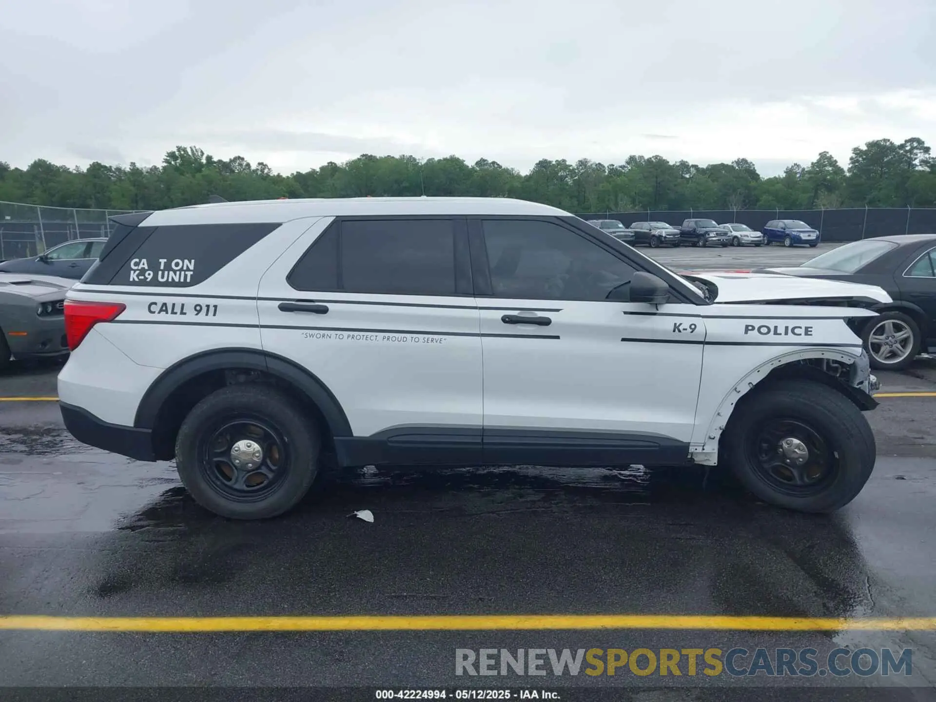 14 fotografías del automóvil dañado 1FM5K8AB5MGA19375 FORD POLICE INTERCEPTOR 2021